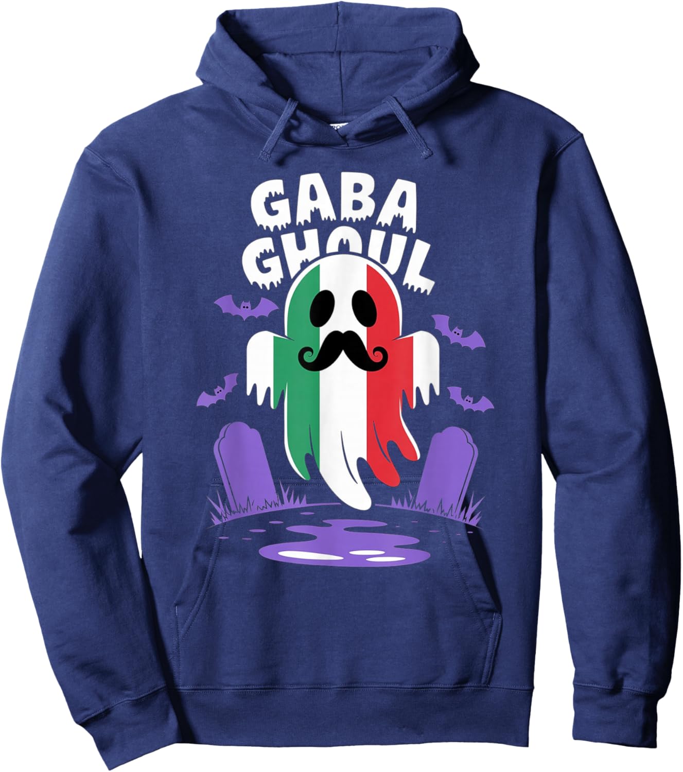GABA Ghoul Halloween Costume Ghost Funny Italian Gabagool Hoodie - Hoodie | Navy