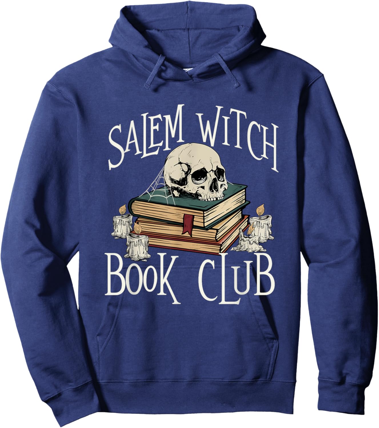 Salem Witch Book Club - Spooky Witch Halloween Ghoul Hoodie - Hoodie | Navy
