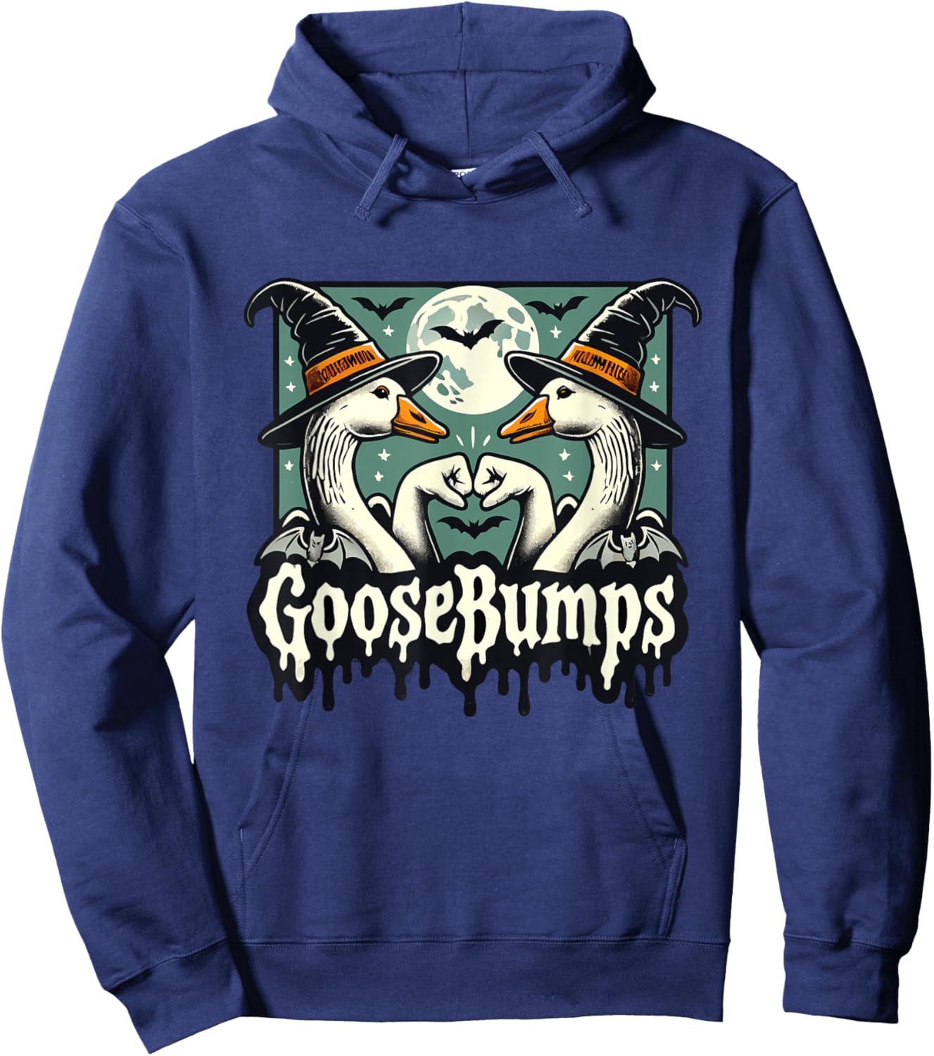 Goose Bumps Goosebumps Funny Geese Fist Bump Halloween Hoodie - Hoodie | Navy