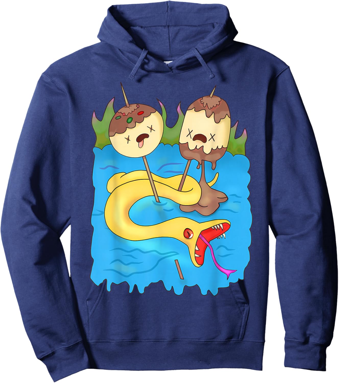 Bubblegums Favorite Rock Snake Hoodie - Hoodie | Navy