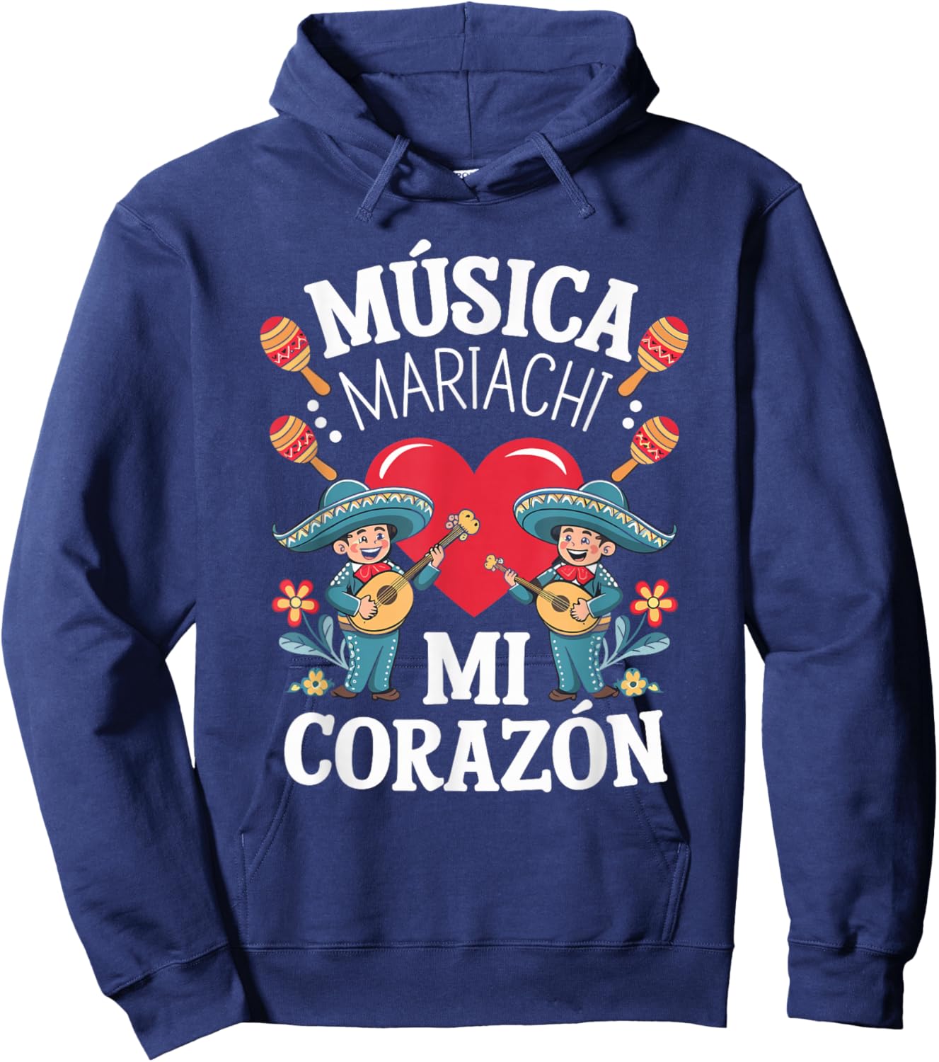 Traditional Mexican Cultural Music Mariachi Lover Fiesta Hoodie - Hoodie | Navy