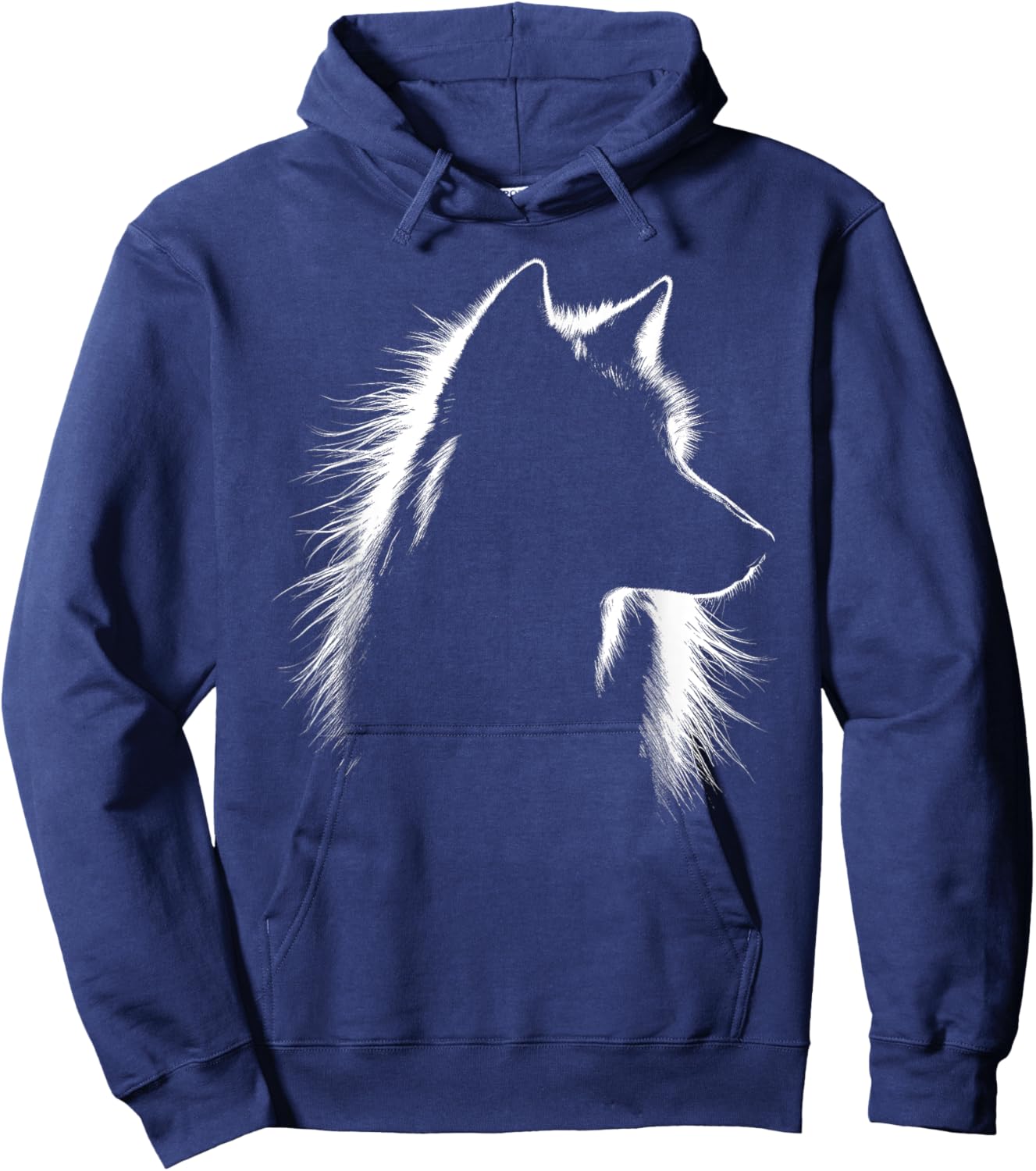 Wolf Face Lover Art Design Hoodie - Hoodie | Navy