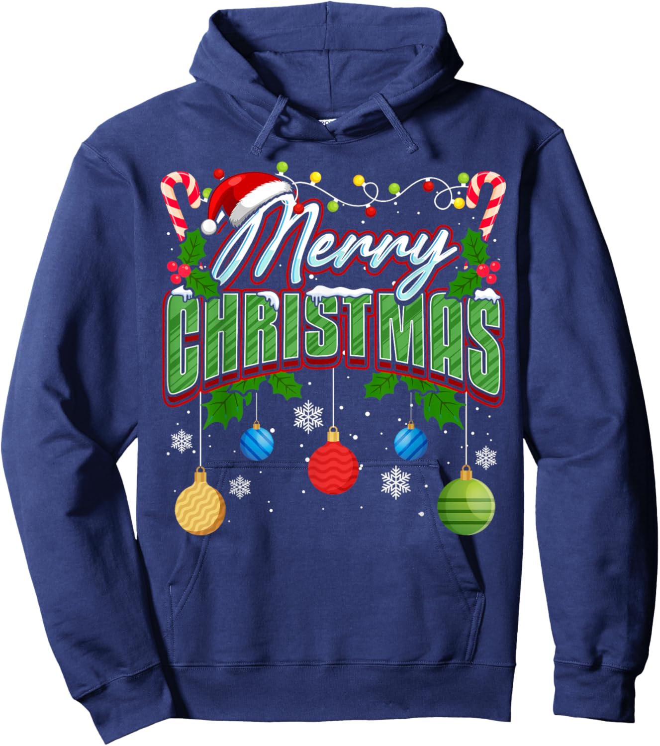 Merry Christmas Matching Family Merry Christmas Xmas Hoodie - Hoodie | Navy