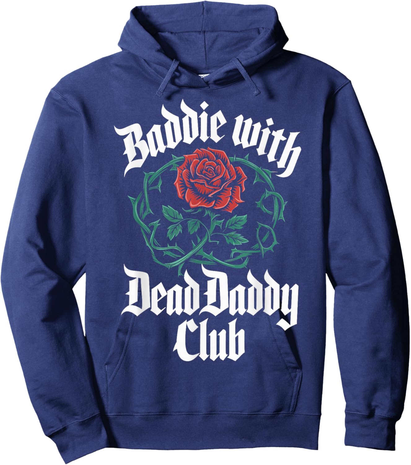 Baddie with Dead Daddy Club Hoodie - Hoodie | Navy