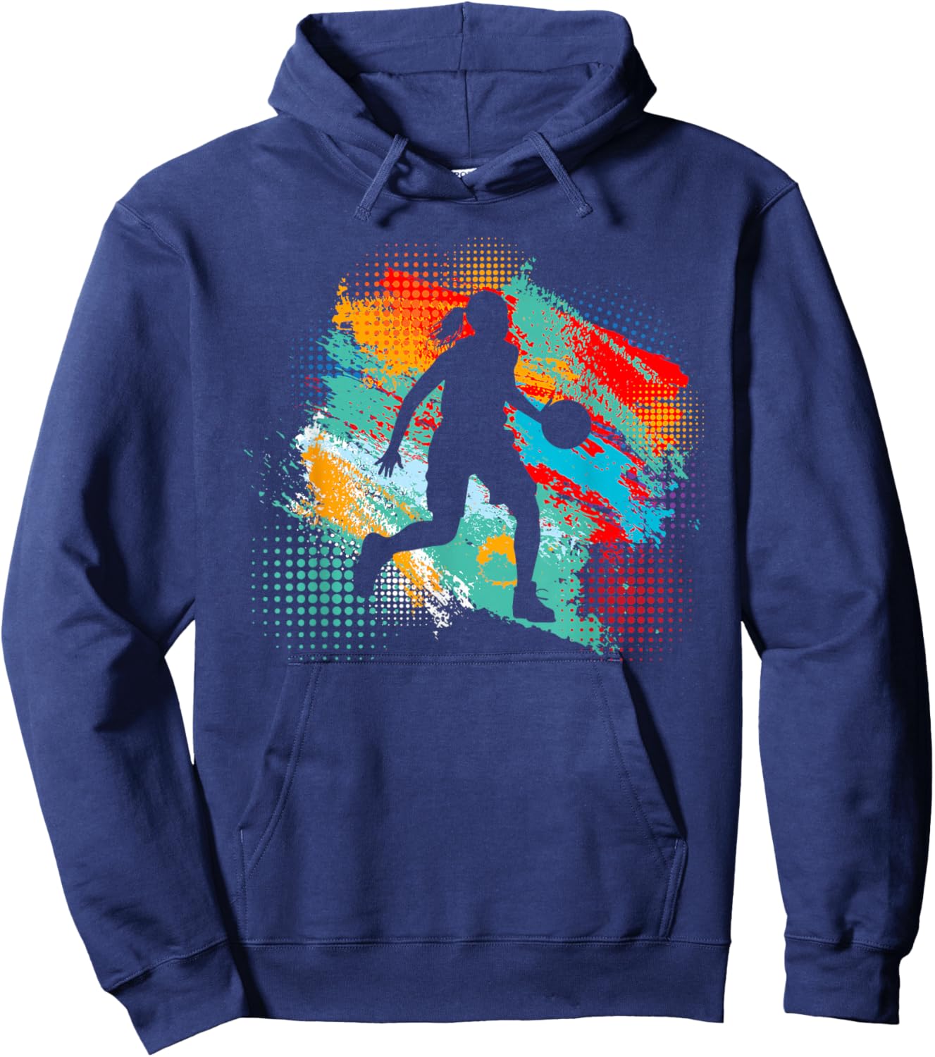 Basketball Sports Fan Women Girls Player Hoodie - Hoodie | Navy