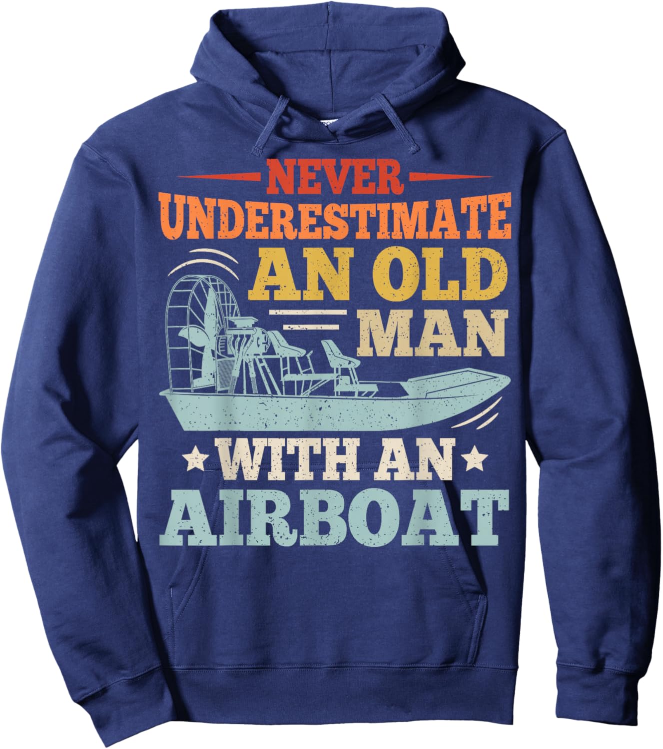 Swamp Boat and Airboat Design for an Airboat fan Hoodie - Hoodie | Navy