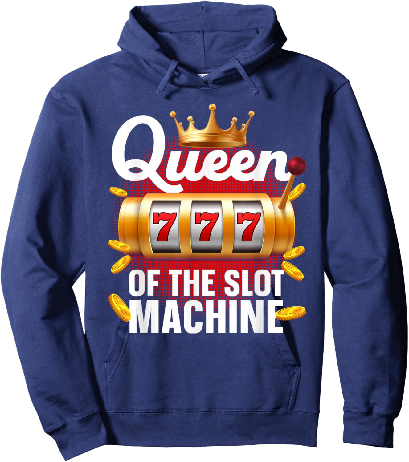 Funny Slot Machine Art Girls Casino Slot Machine Hoodie - Hoodie | Navy