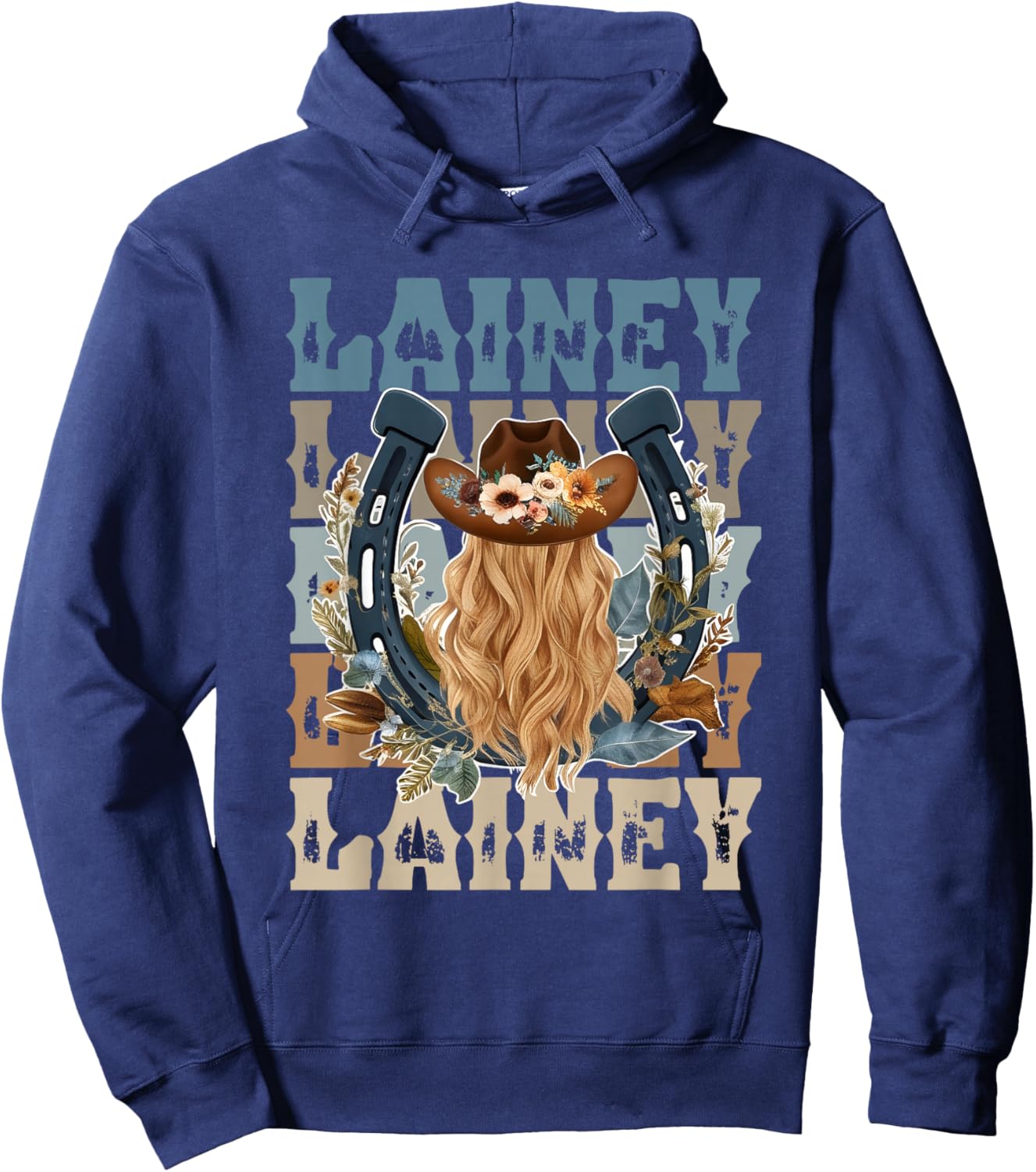 Vintage Cute Lainey Name Personalized Retro Classic Hoodie - Hoodie | Navy