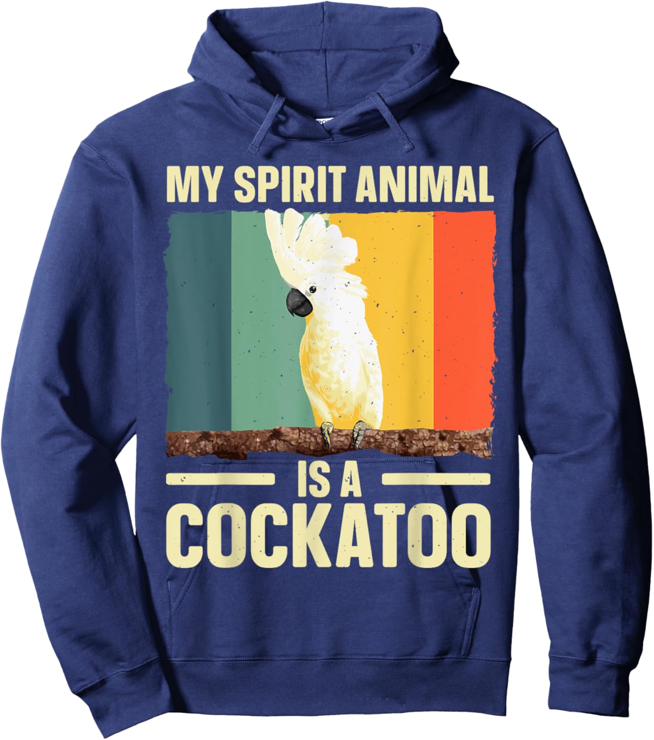 Cool Cockatoo Art Women Parrot Lovers Cockatoo Fan Hoodie - Hoodie | Navy