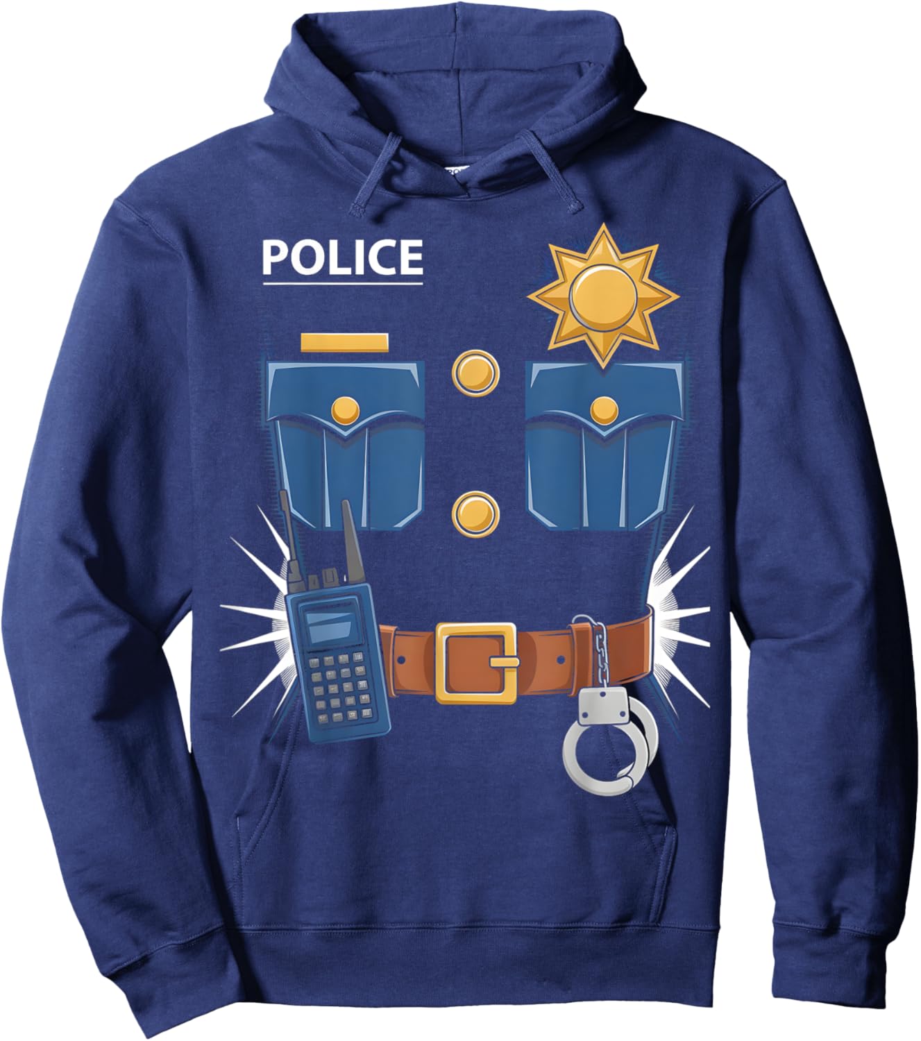 Police Uniform Costume Halloween Police Men Women Kids Hoodie - Hoodie | Navy