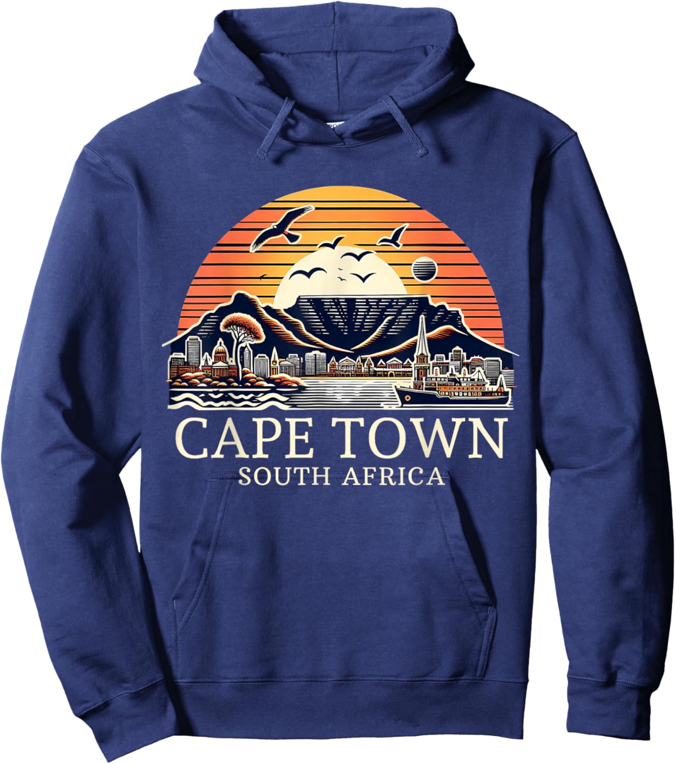 Cape Town South Africa City Souvenir Capital Memorabilia Hoodie - Hoodie | Navy