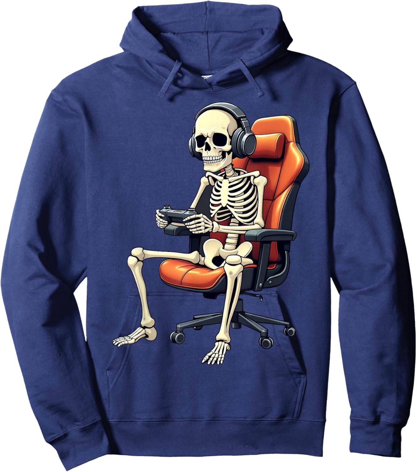 Halloween Skeleton Gamer Video Gaming Boys Girls Men Women Hoodie - Hoodie | Navy
