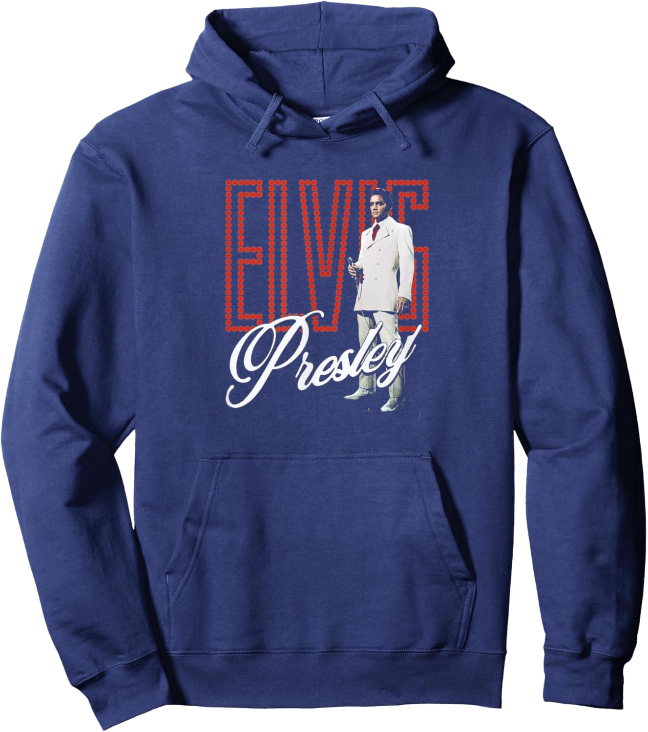 Elvis Presley Retro Lights Hoodie - Hoodie | Navy