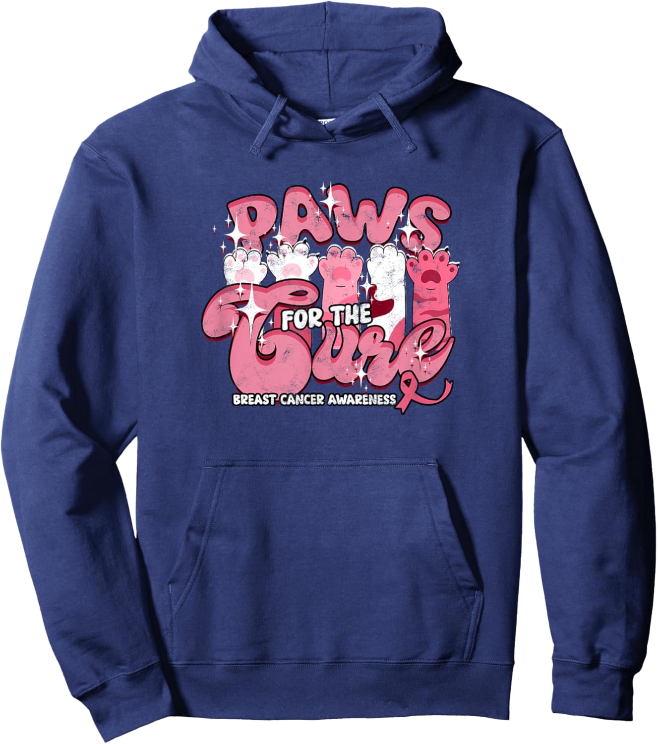 Paws for the Cure - Awareness Hoodie - Hoodie | Navy