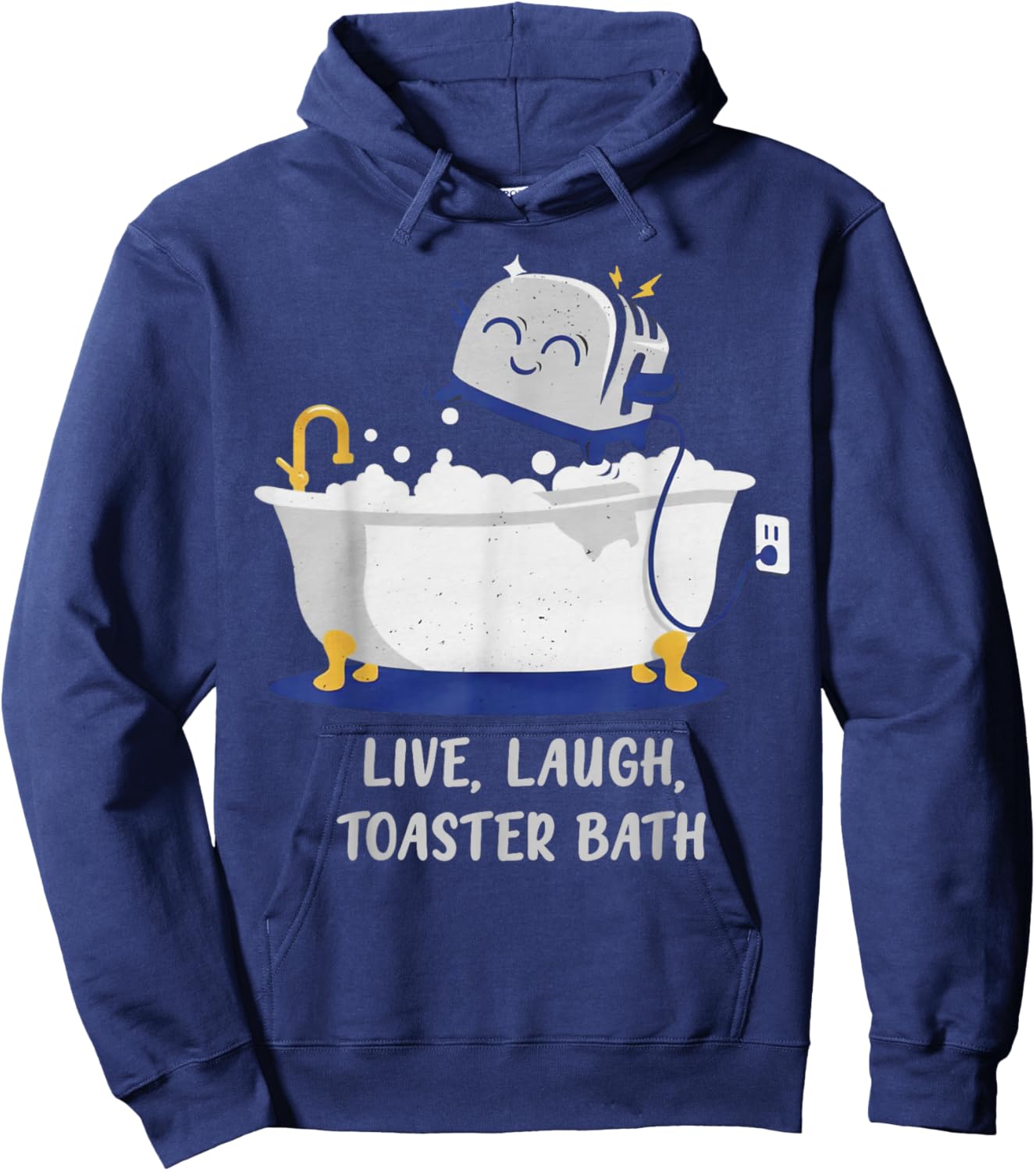 Live Laugh Toaster Bath Hoodie - Hoodie | Navy