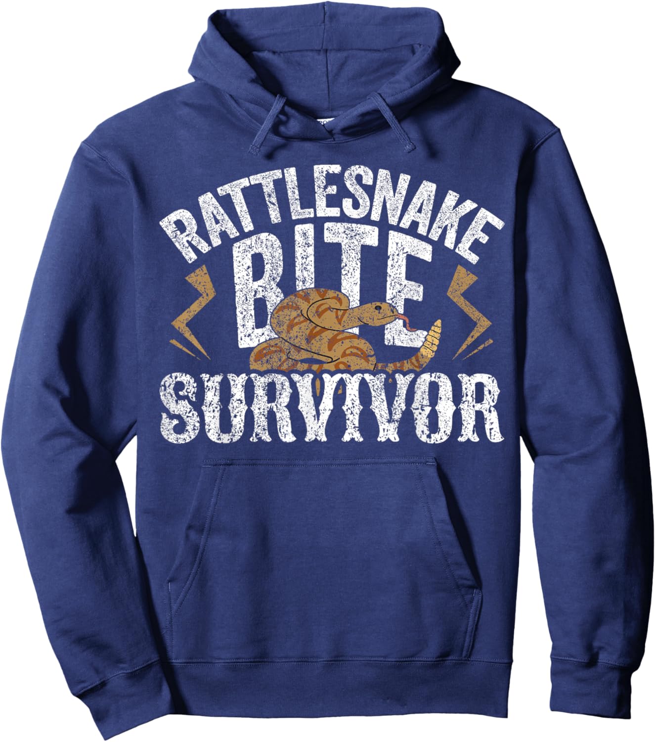 Rattlesnake Bite Survivor - Rattlesnake Hoodie - Hoodie | Navy