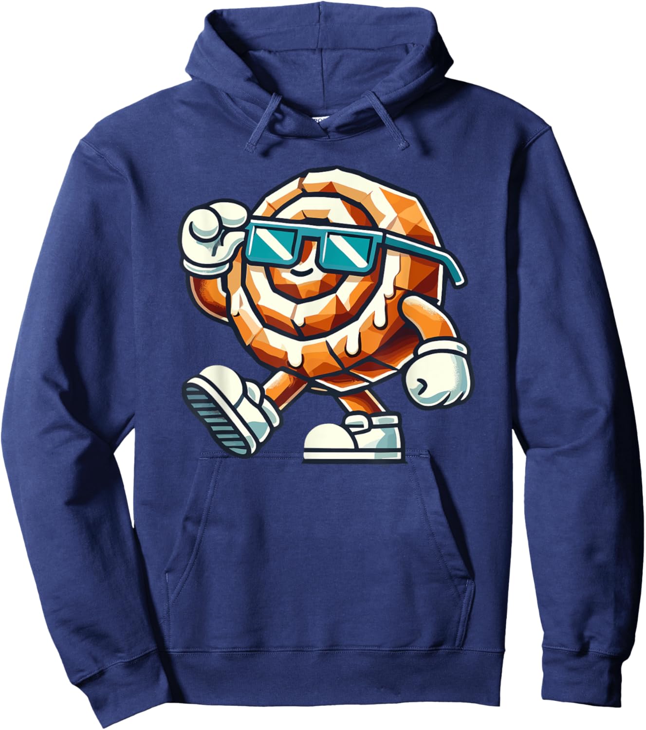 Geometric Art Sunglasses Cinnamon Roll Bake Baker Baking Hoodie - Hoodie | Navy