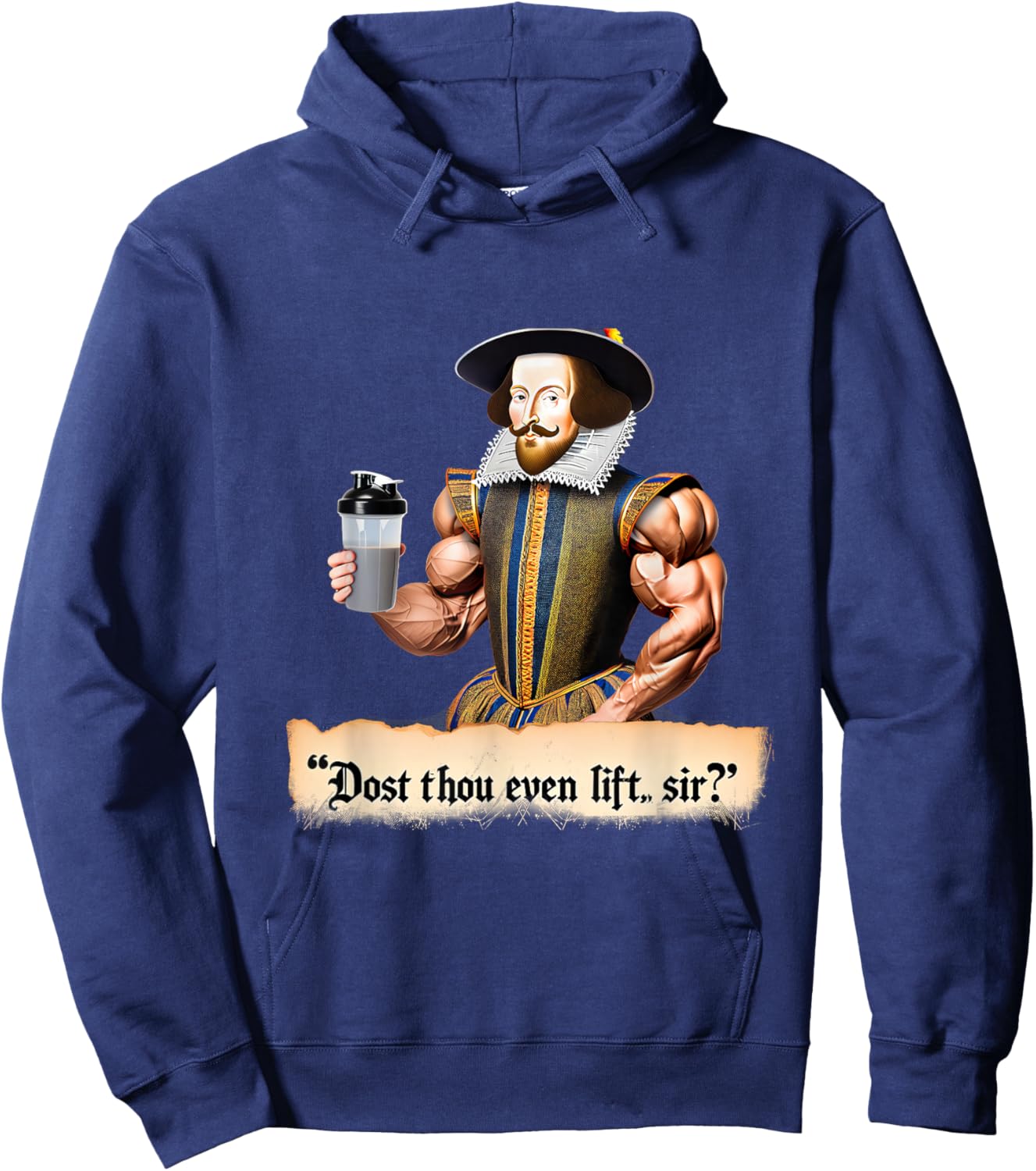 Dost Thou Even Lift, Shakespeare? Funny Workout Gym 09Q9DH Hoodie - Hoodie | Navy