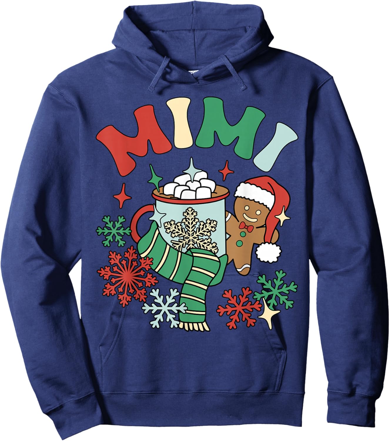 Mimi Hot Cocoa Gingerbread Matching Family Christmas Hoodie - Hoodie | Navy