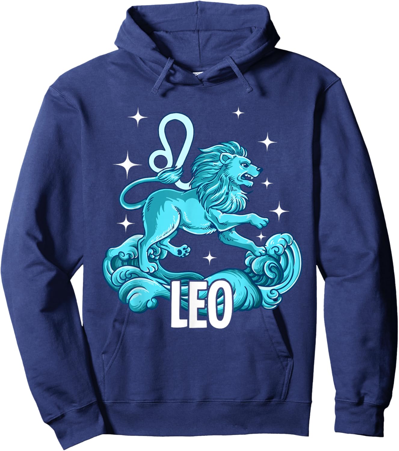 Leo Zodiac Sign Hoodie - Hoodie | Navy