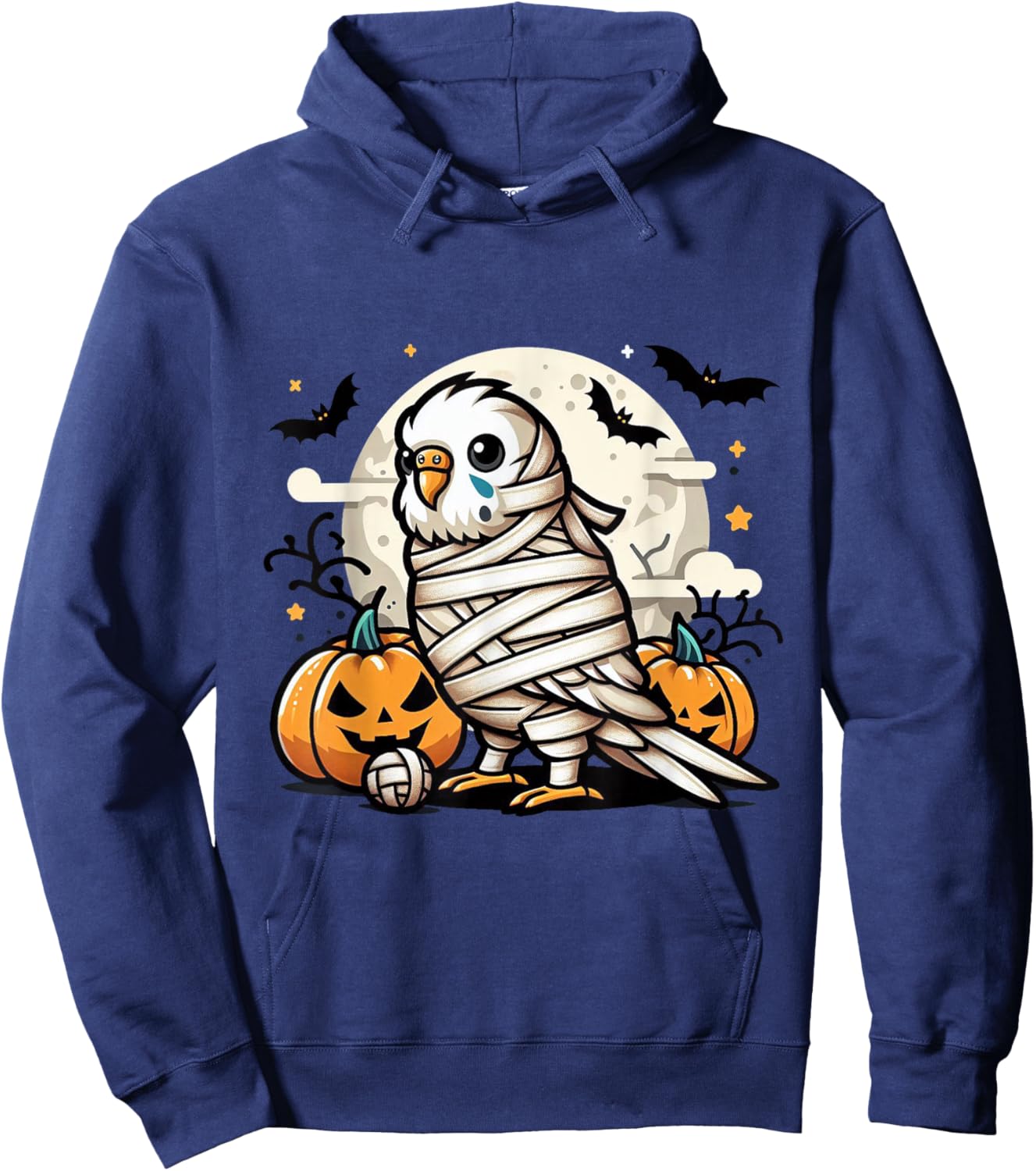 spooky Budgie mummy Hoodie - Hoodie | Navy