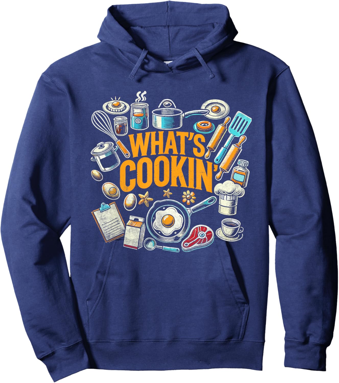 What's Cookin' Chef Cook Cooking Food Dishes Cooks Hoodie - Hoodie | Navy