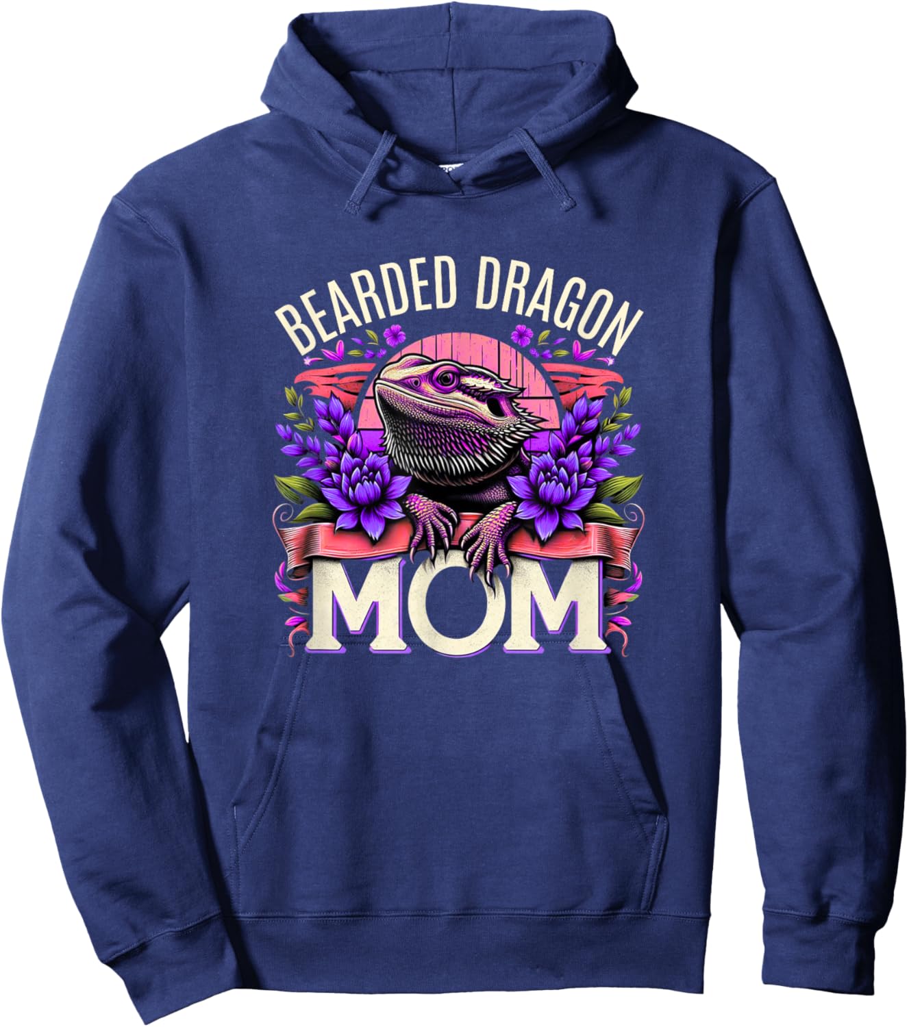 Bearded Dragon Mom Shirt Pogona Reptile Bearded Dragons Hoodie - Hoodie | Navy