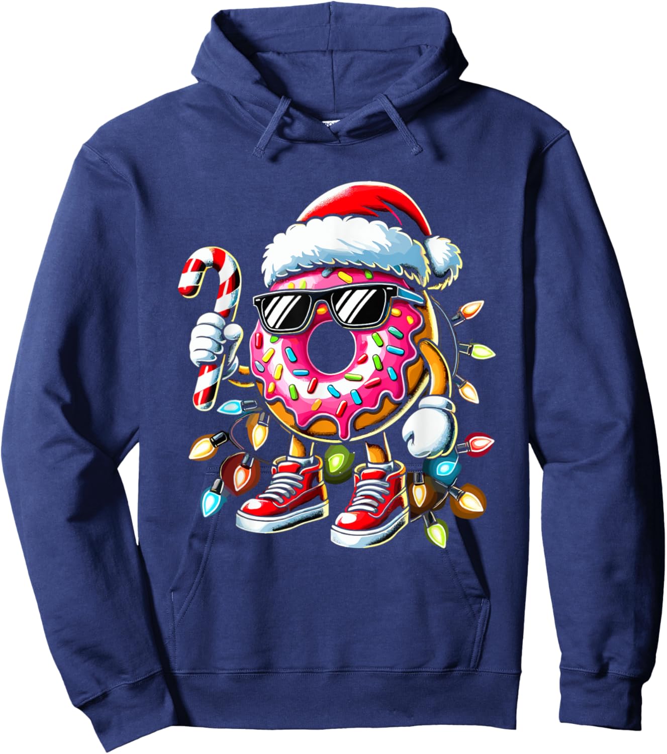 Donut Christmas Doughnut Xmas Women Kids Hoodie - Hoodie | Navy