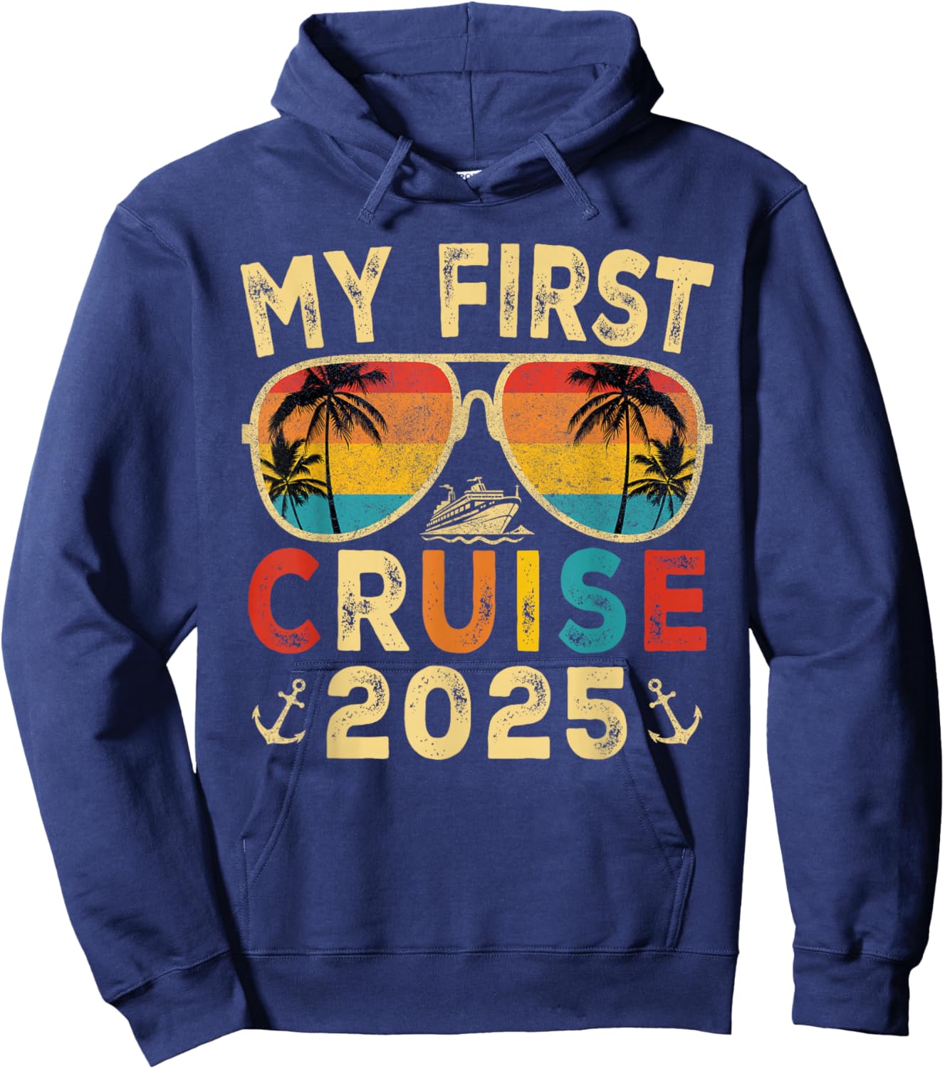 My First 2025 Cruise Trip Kids Vacation Matching Family Ship Hoodie - Hoodie | Navy