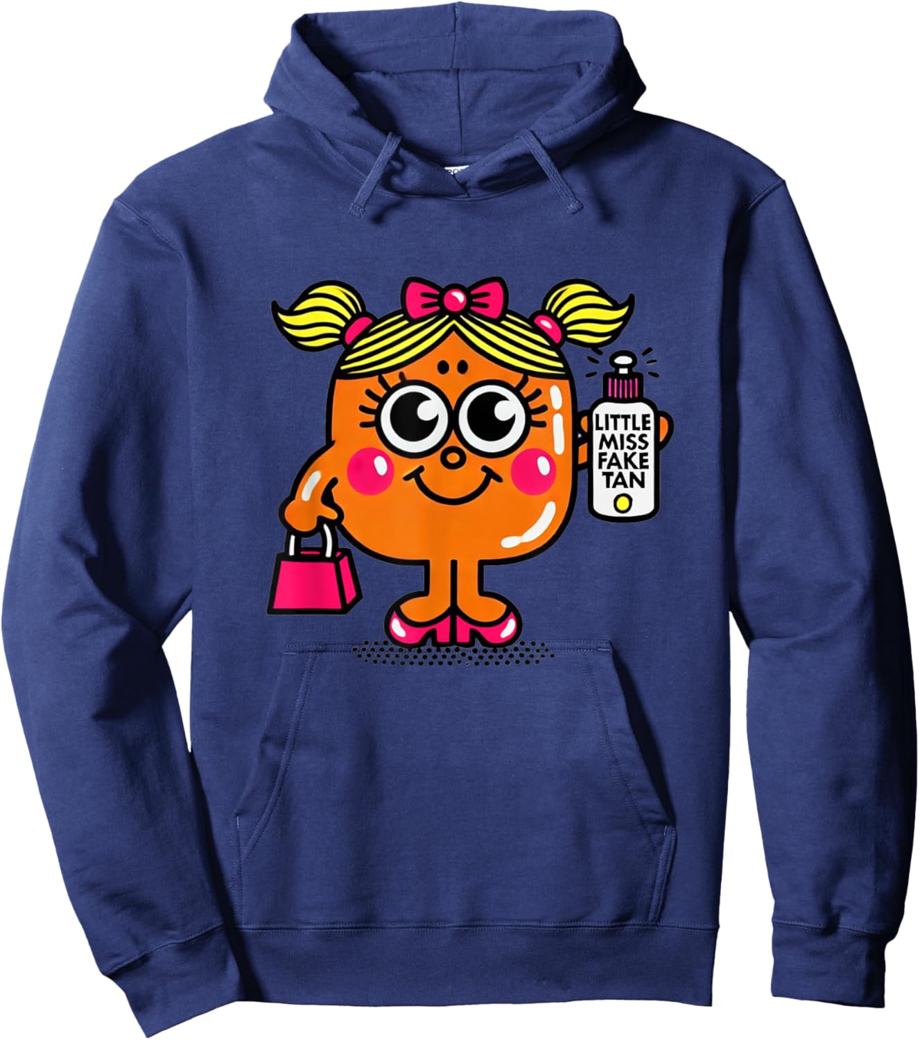 Little Miss Fake Tan Funny Beauty Self-Tanning Humor Hoodie - Hoodie | Navy