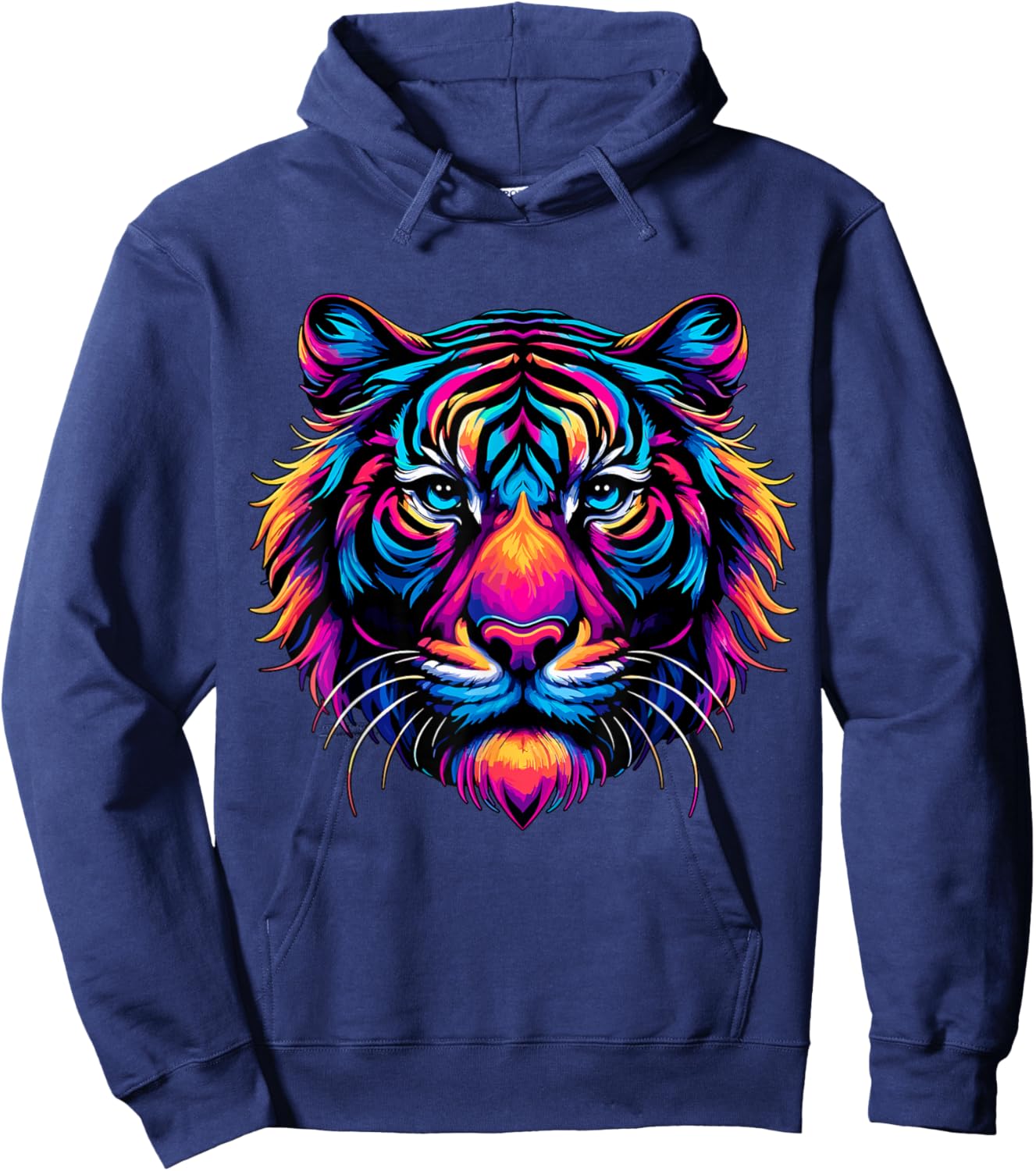 Magical and Funny Tiger lover Gifts Colorful Tiger , -Kids, -Adults, Short Sleeve, , Black, Small Hoodie - Hoodie | Navy