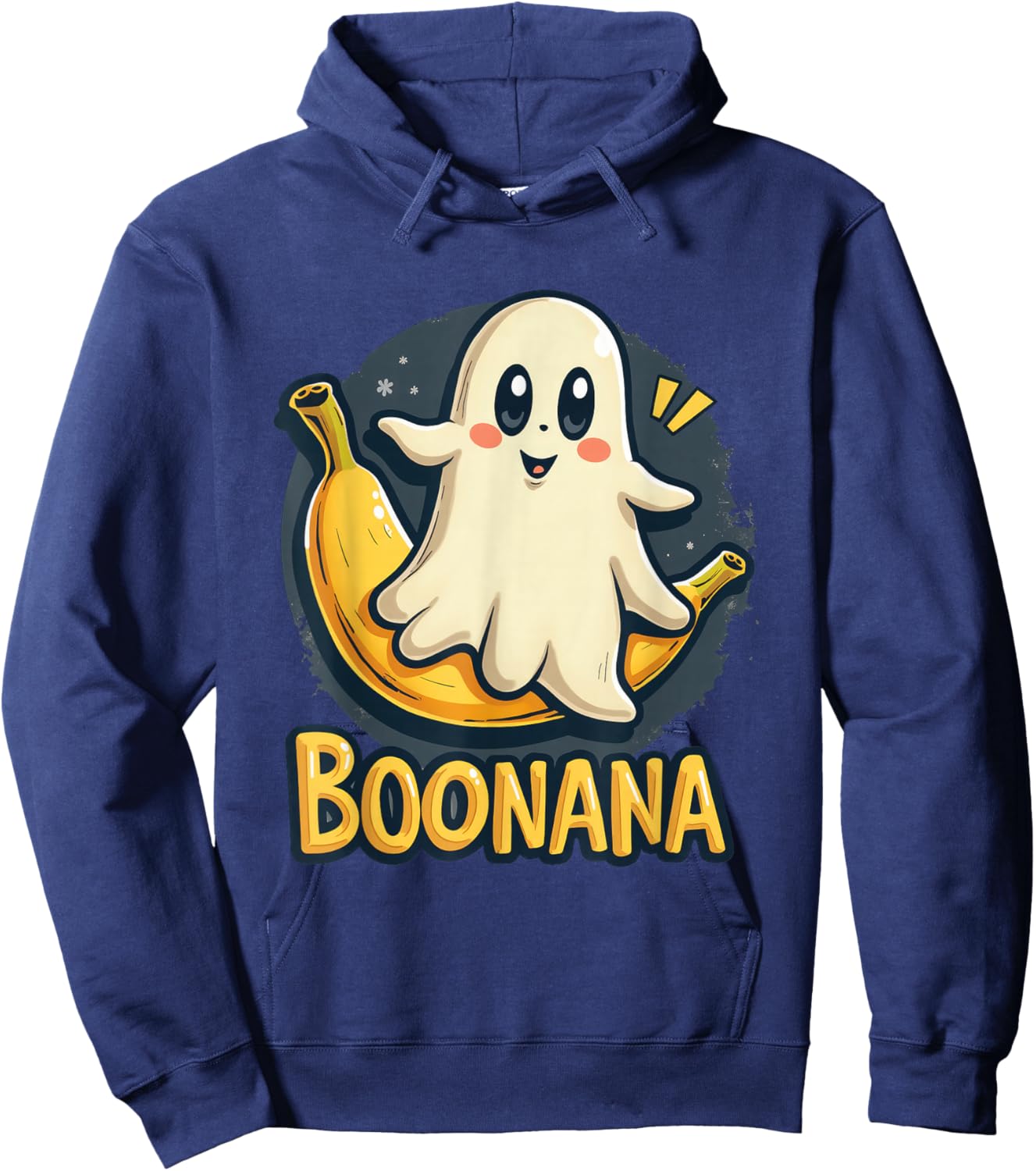 Boonana Halloween Cute Ghost Banana Fun Spooky Kawaii Hoodie - Hoodie | Navy