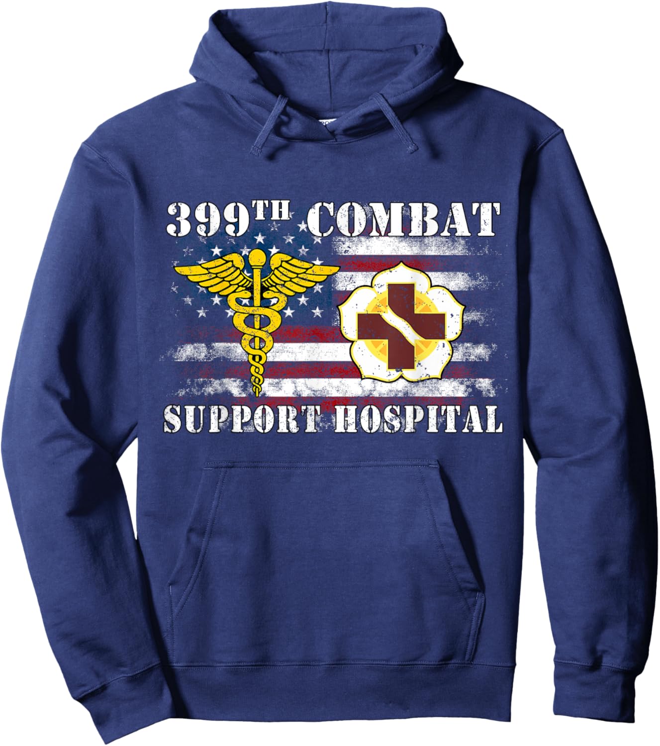 399th Combat Support Hospital Veterans Day Vintage Gifts Hoodie - Hoodie | Navy