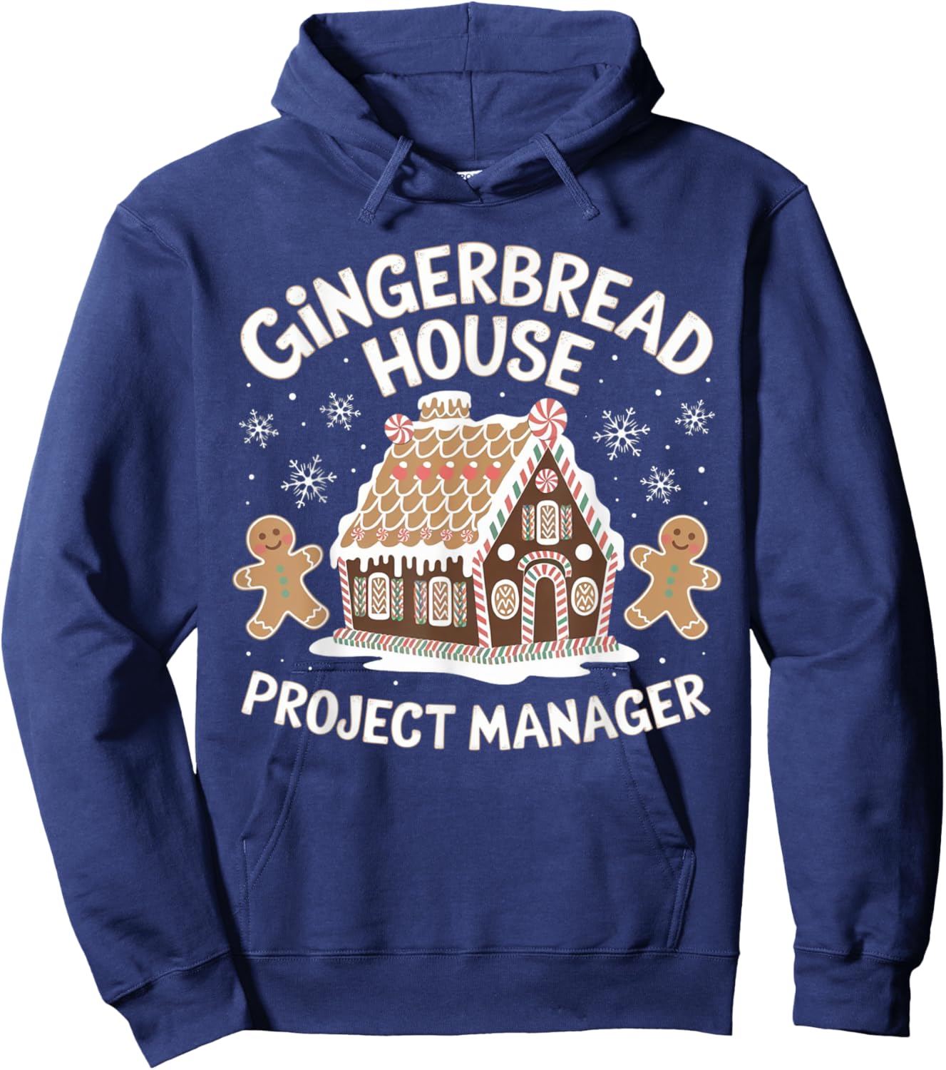Gingerbread House Project manager Decorating Baking Xmas Hoodie - Hoodie | Navy