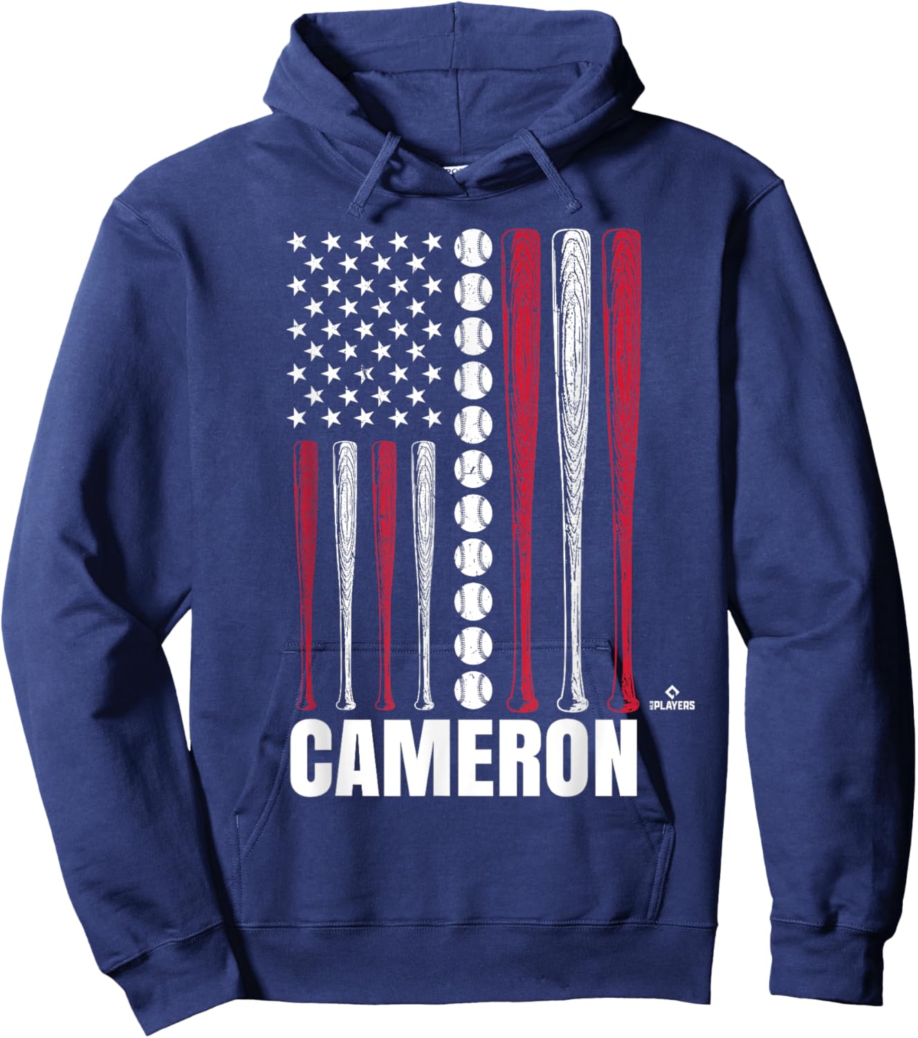 Baseball American Flag Cameron Cannon Prospect Baseball Fan Hoodie - Hoodie | Navy