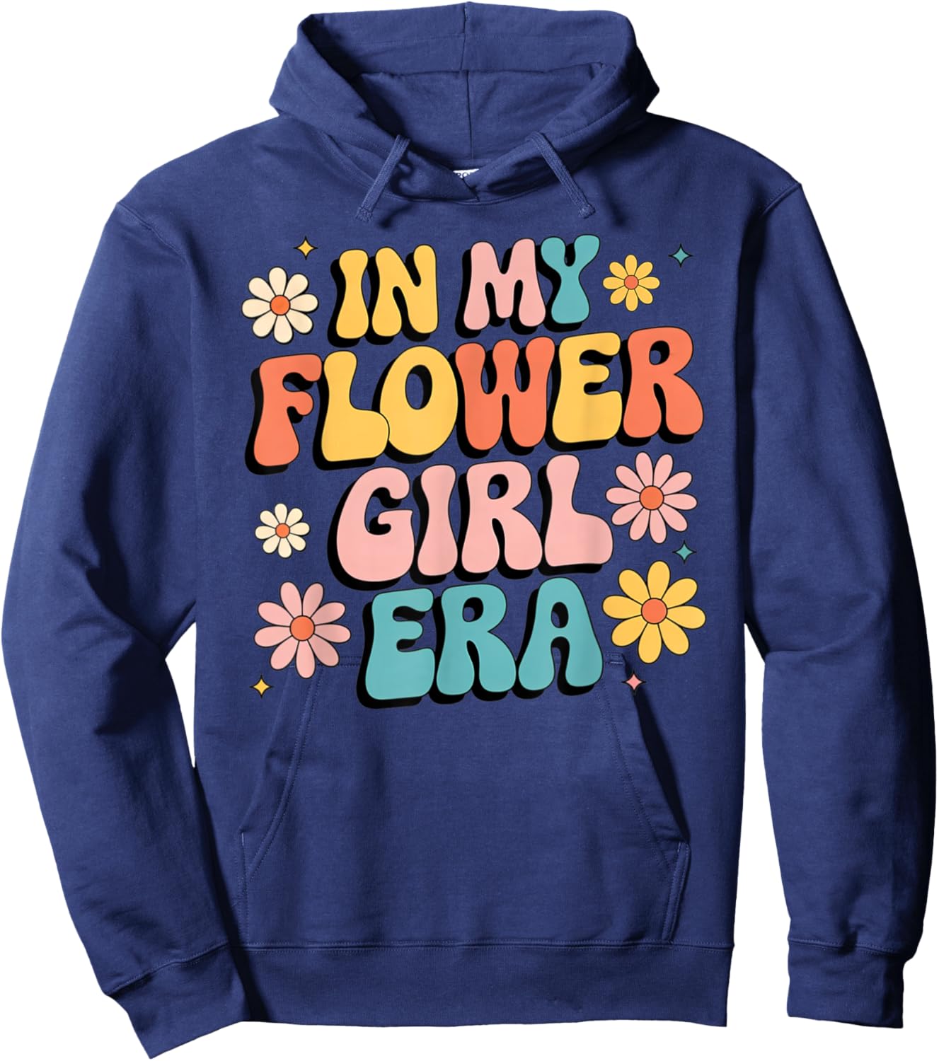 in My Flower Girl Era Wedding Party Hoodie - Hoodie | Navy