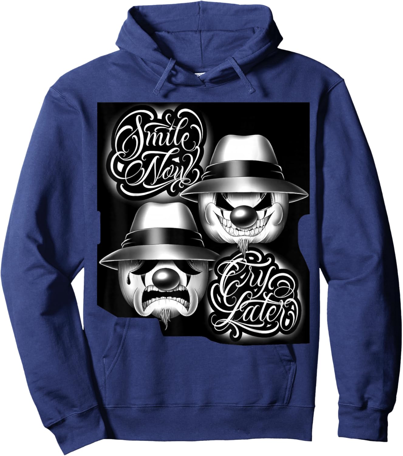 Smile Now Cry Later Chicano Hoodie - Hoodie | Navy