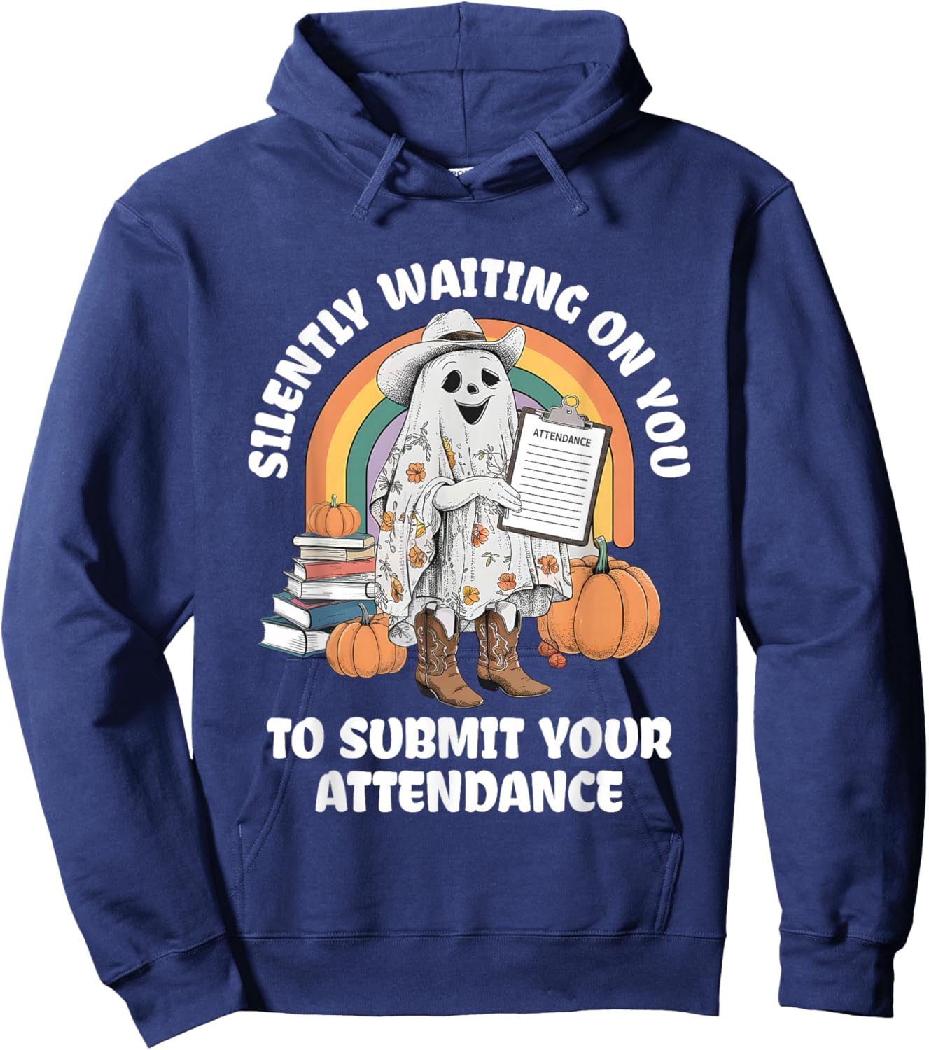 Silently Waiting On You To Submit Your Attendance Outfit Hoodie - Hoodie | Navy