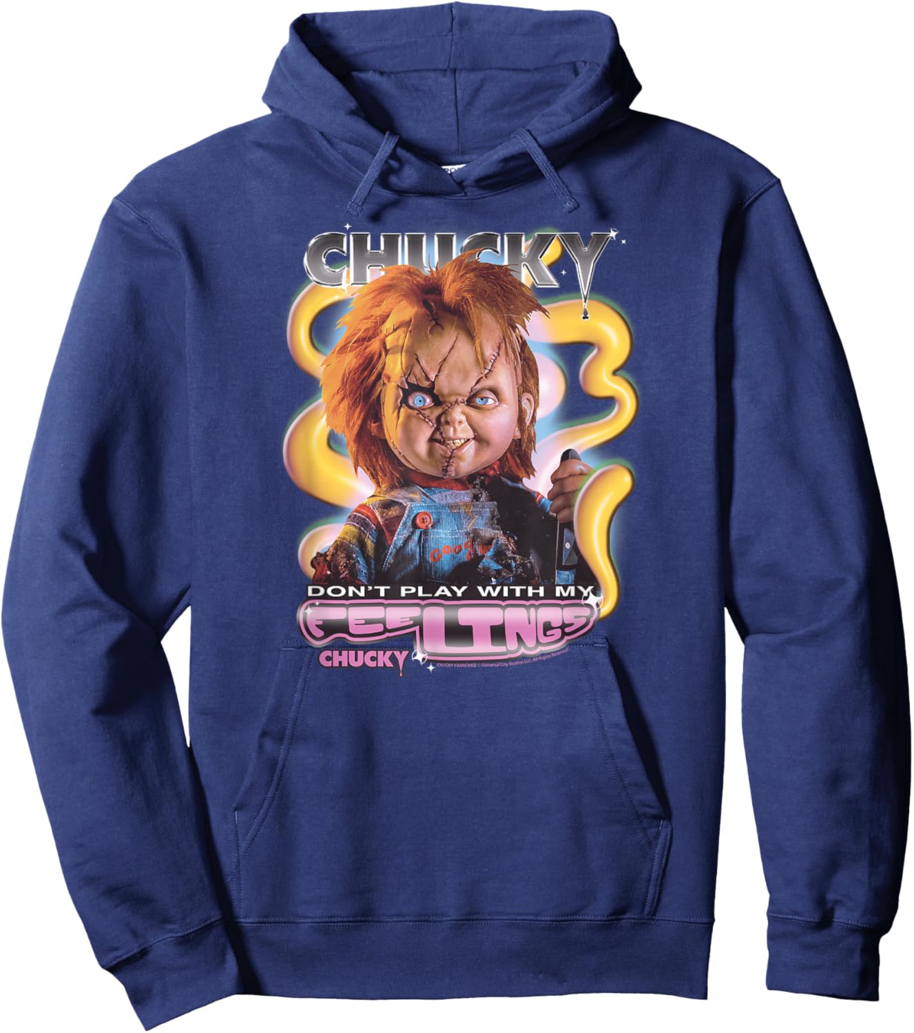 Chucky Don't Play With My Feelings Hoodie - Hoodie | Navy