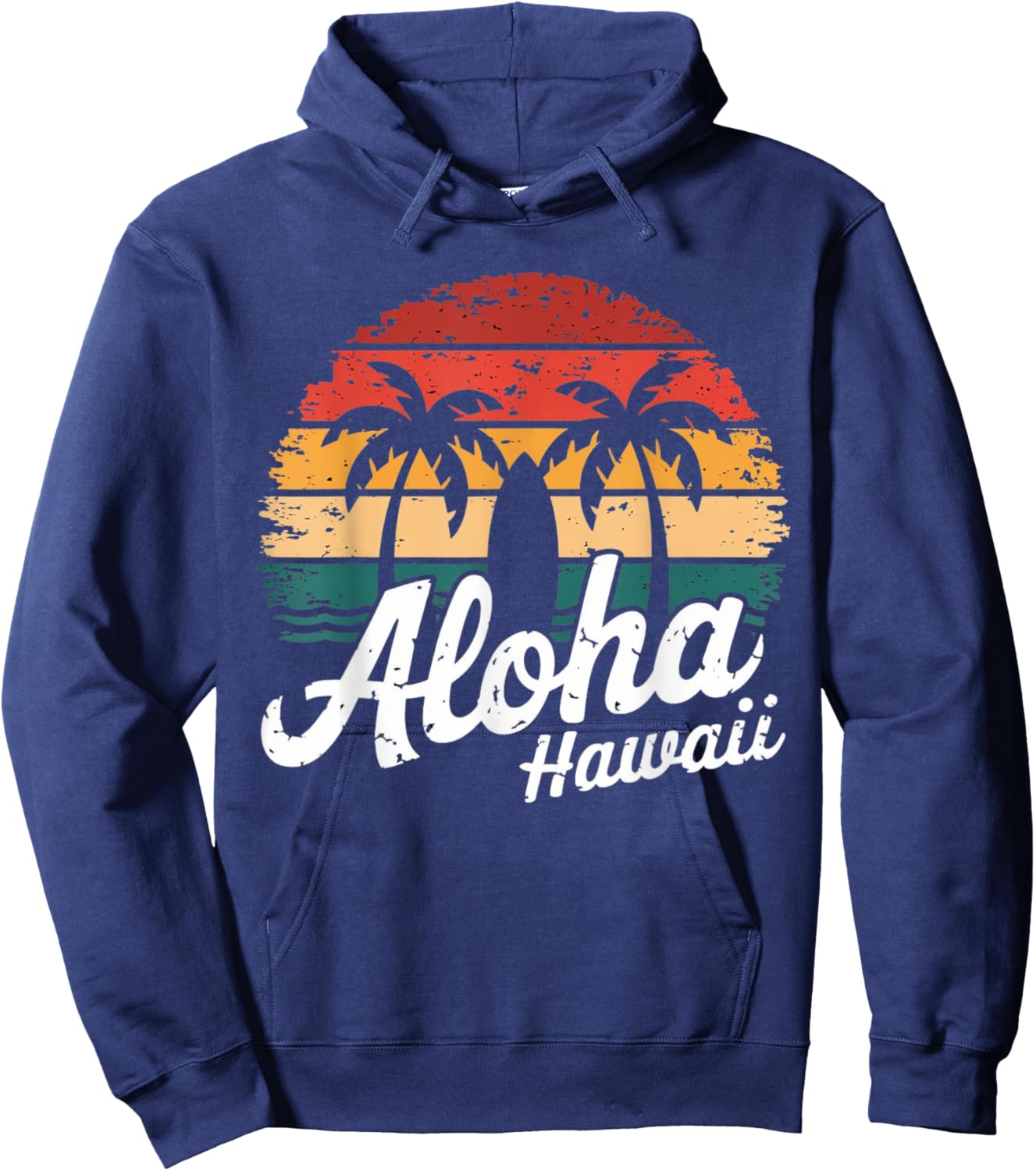 Aloha Hawaii Hawaiian Island sun Beach Surfboard Surf squad Hoodie - Hoodie | Navy