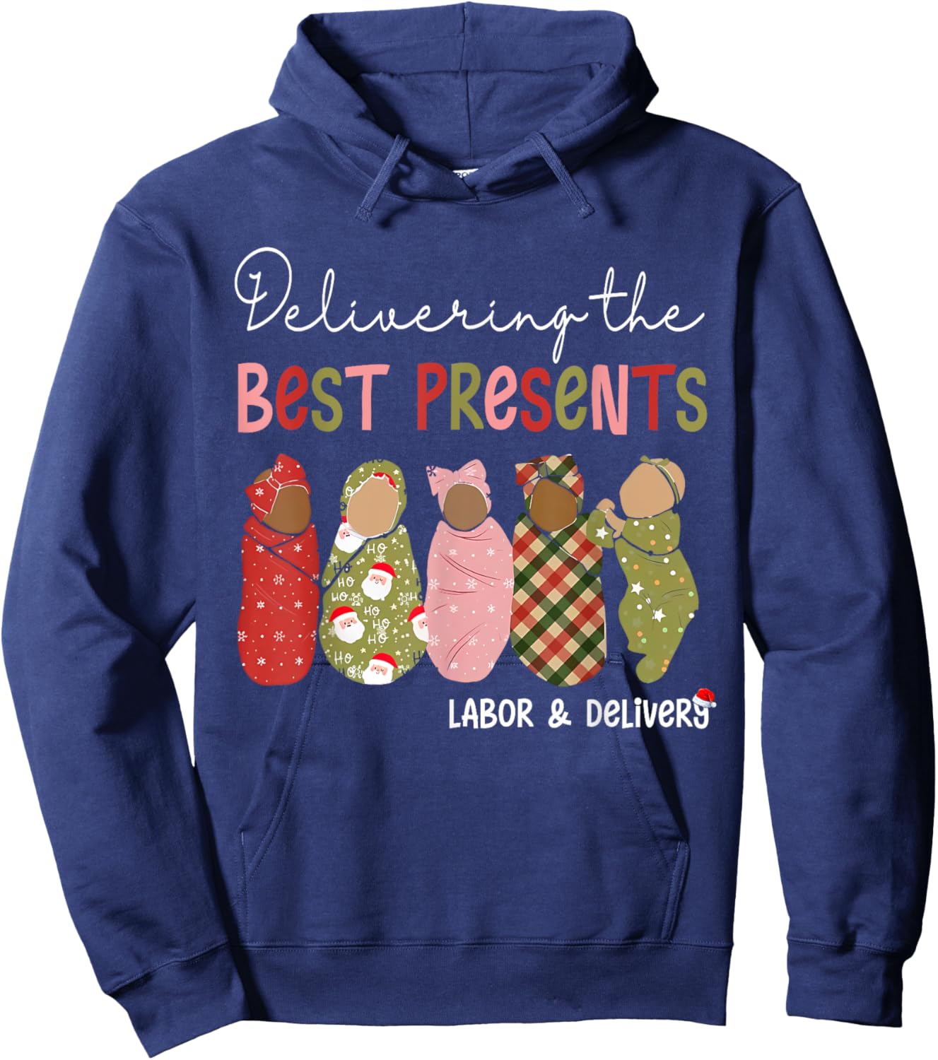 Labor and Delivery L&D Nurse Costume - -Adults Nurses - Black - Short Sleeve - - Funny Gift Labor and Delivery Nurse Hoodie - Hoodie | Navy