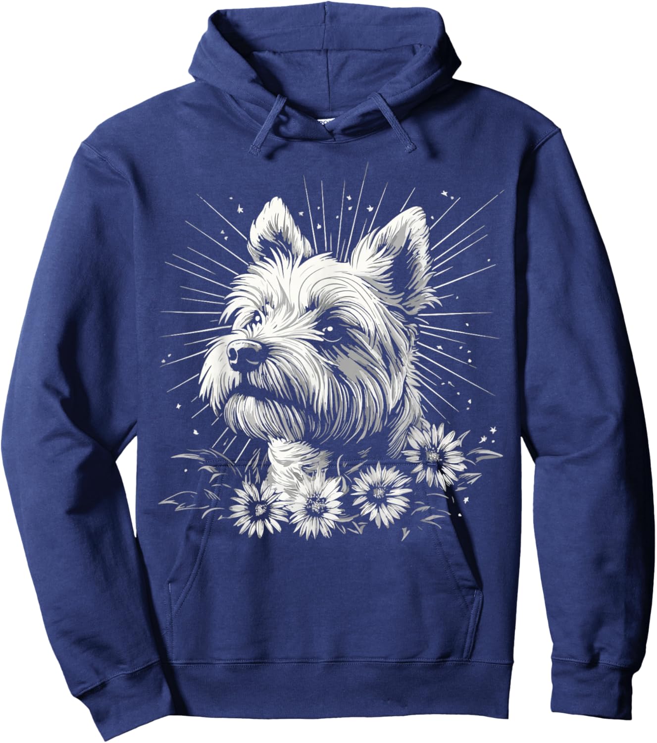 Retro Tattoo Style Cairn Terrier Dog Lover Hoodie - Hoodie | Navy