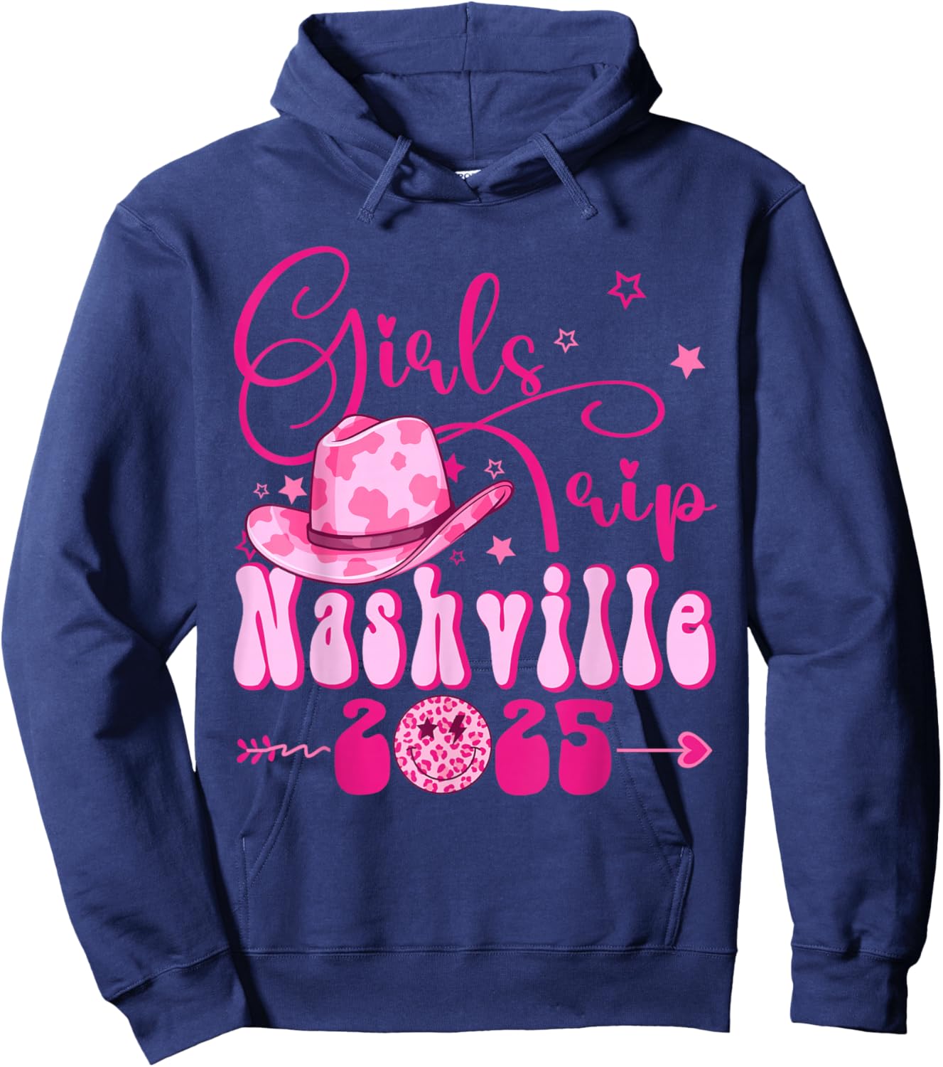 Girls Trip Nashville 2025 Girls Weekend Birthday Nashville Hoodie - Hoodie | Navy