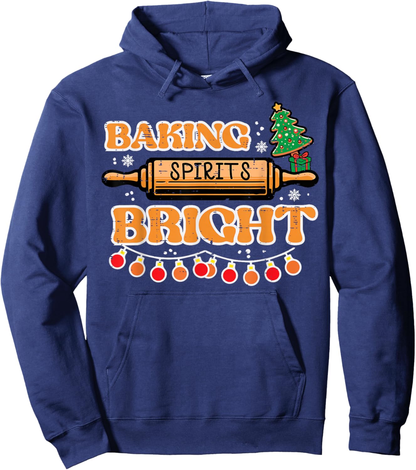 Christmas Baking Spirits Bright Xmas Baker Women Kids Men Hoodie - Hoodie | Navy