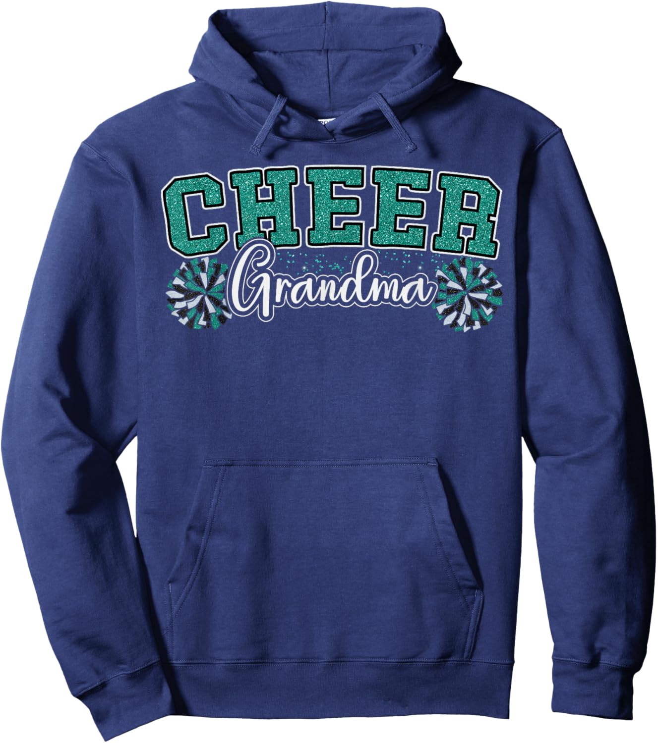 Cheer Grandma My Favorite Cheerleader Calls Me G-ma Green Hoodie - Hoodie | Navy