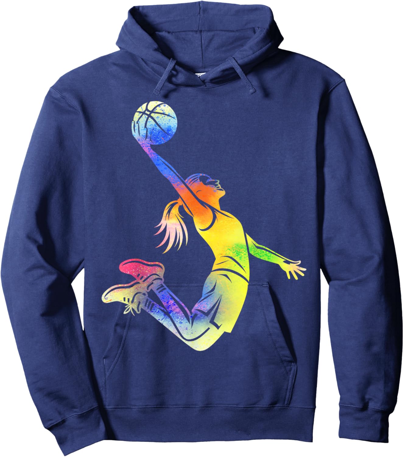 Basketball Player Basketball Shirt Girl Hoodie - Hoodie | Navy