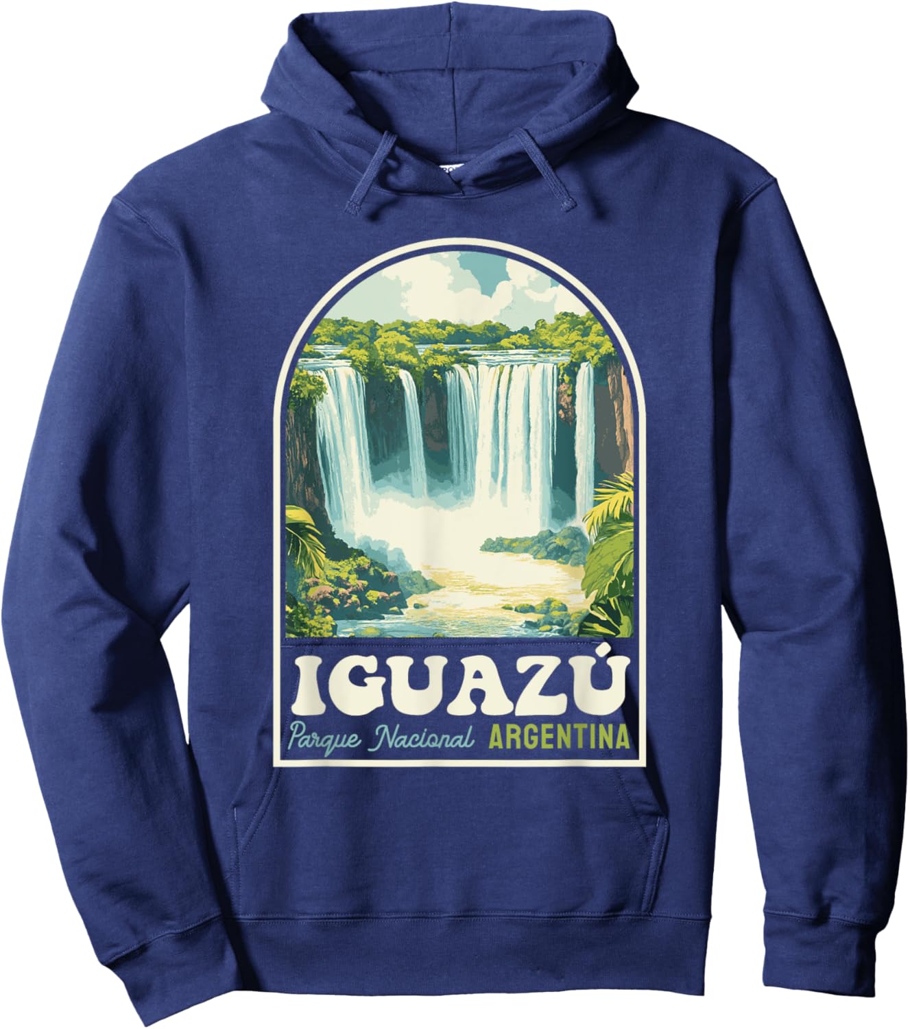 Iguazú Falls National Park Argentina Retro Travel Souvenir Hoodie - Hoodie | Navy