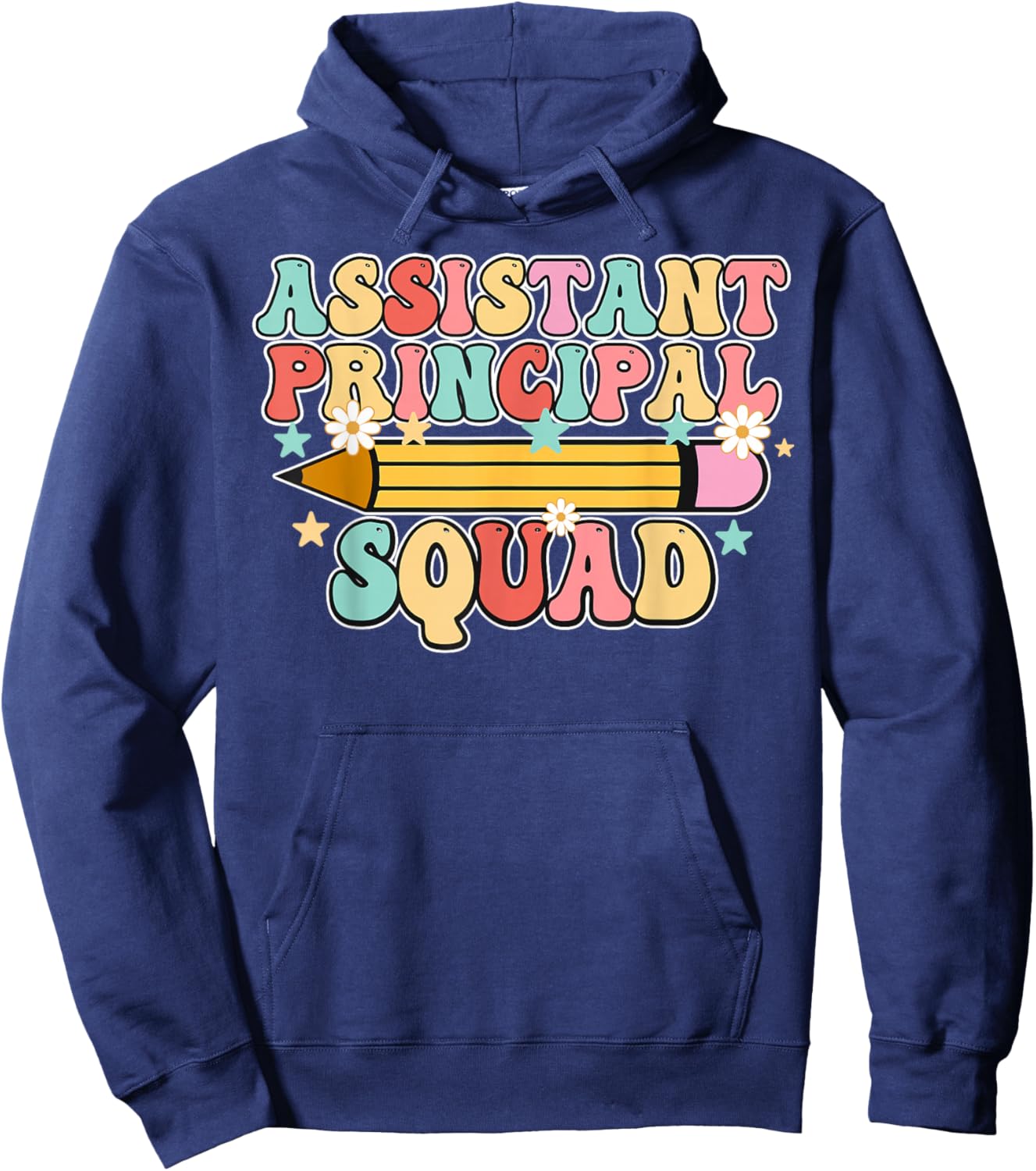 School Assistant Principal Squad Retro Back to School Hoodie - Hoodie | Navy
