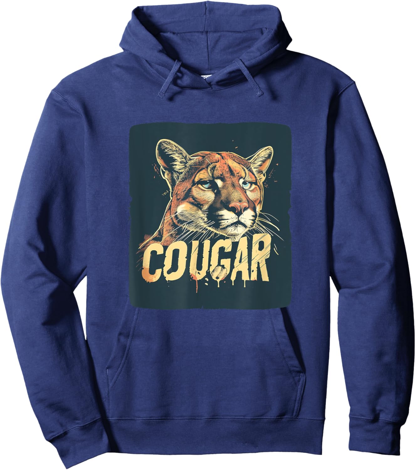 Pretty Cougar Face Outfit for Cougars Boys and Girls Hoodie - Hoodie | Navy