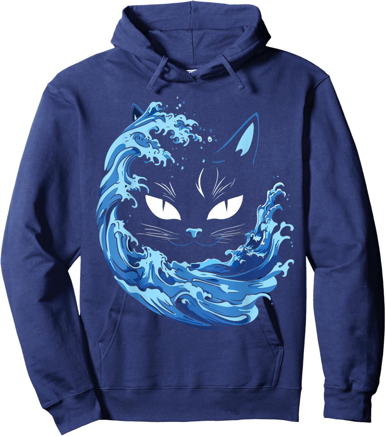Blue Cats Wave For Kamala Funny Blue Wave Of Cat Ladies Hoodie - Hoodie | Navy